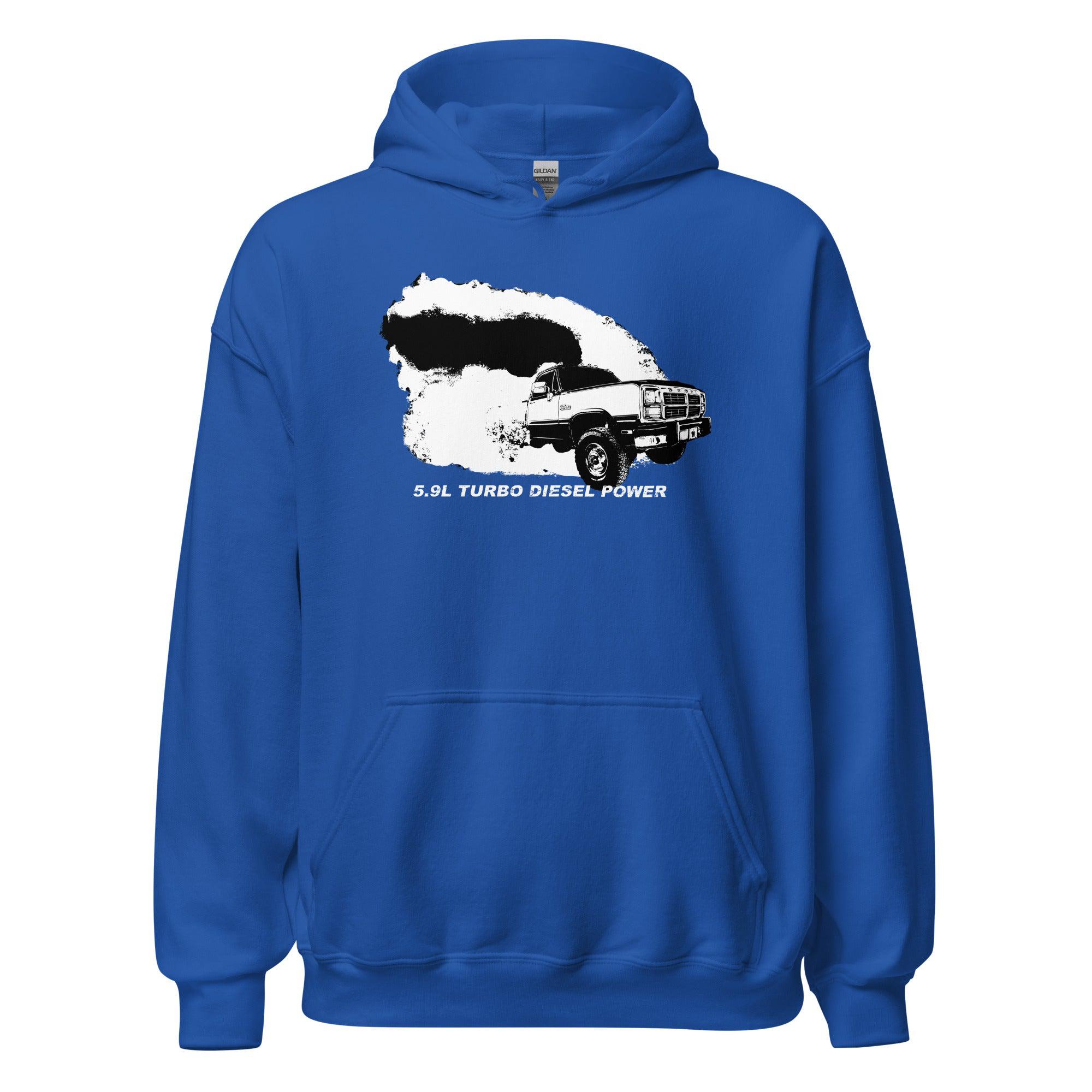 1st Gen Truck Hoodie 12v Diesel Burnout Rolling Coal Sweatshirt