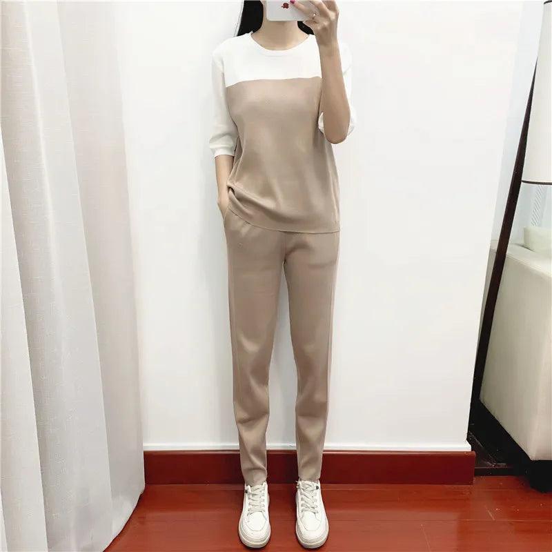 3-Piece Harem Pants Women Sweater Set