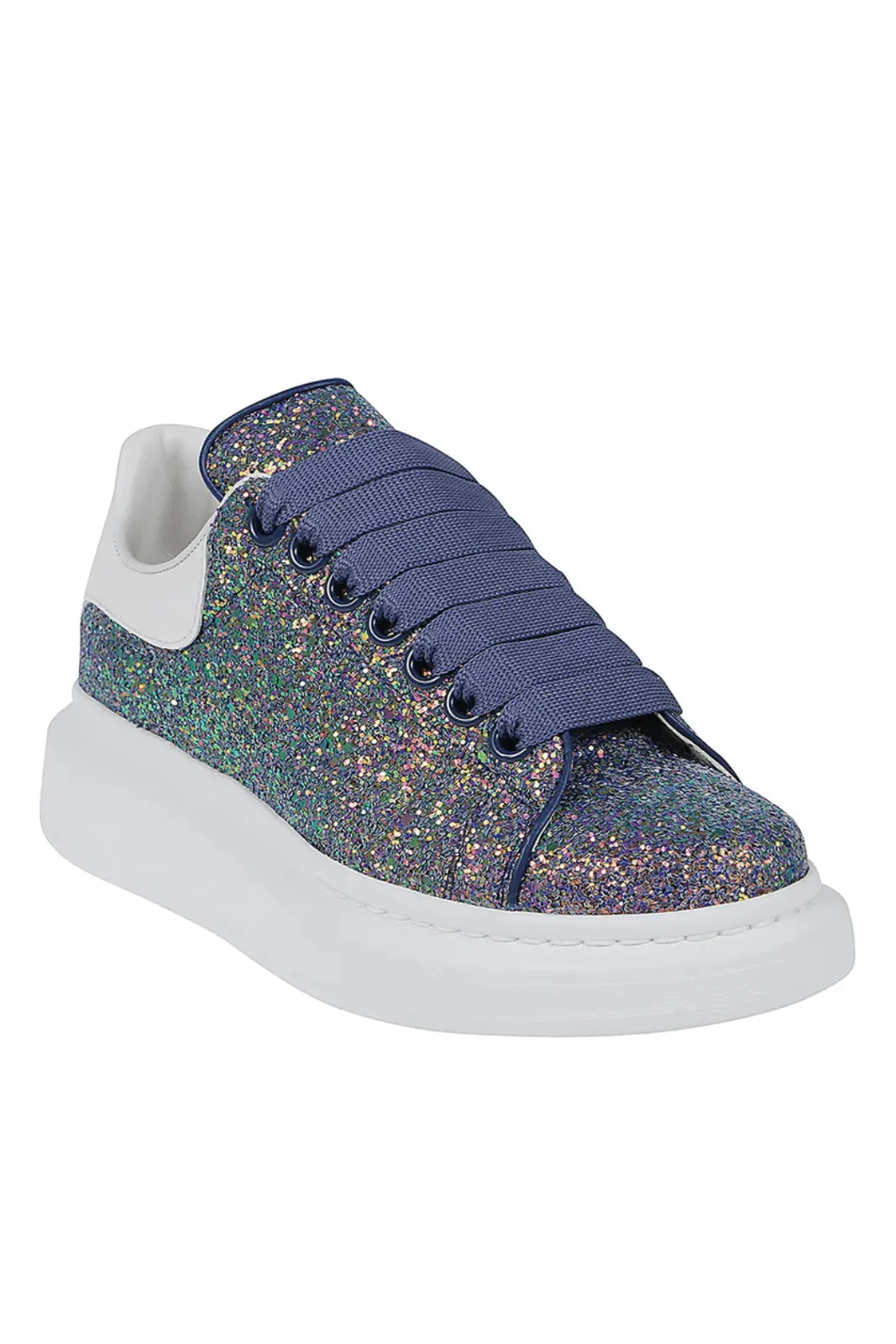 Alexander McQueen Full Glitter Multicolor Oversized Woman Sneakers