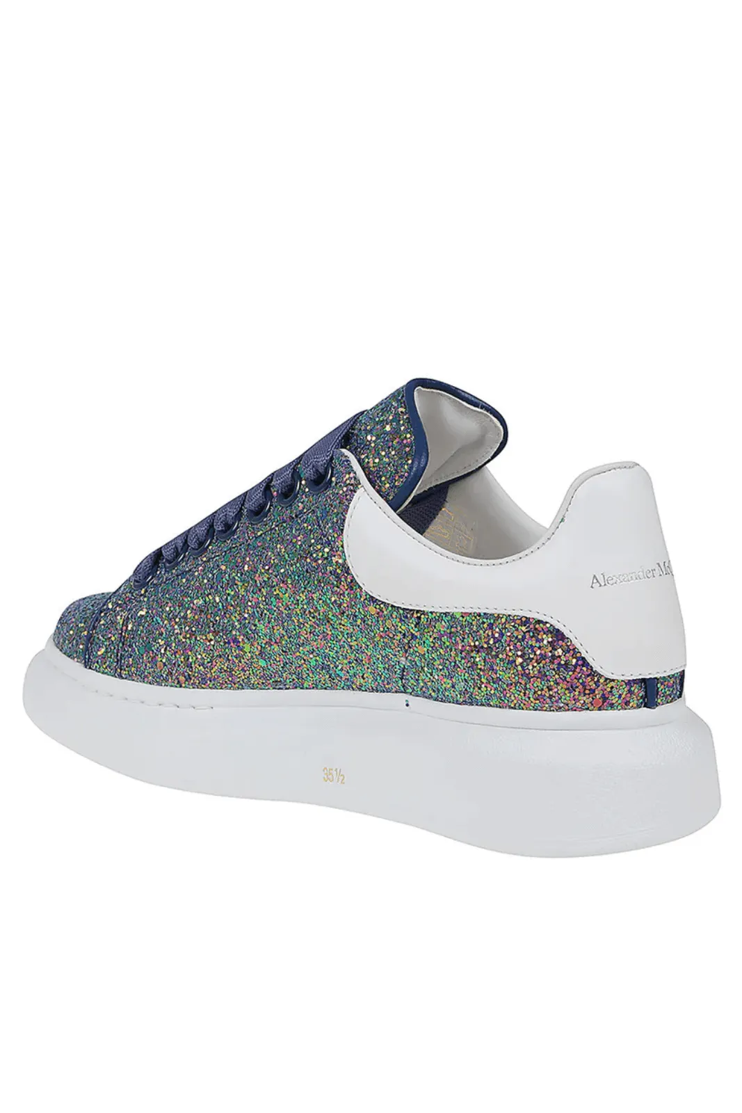 Alexander McQueen Full Glitter Multicolor Oversized Woman Sneakers