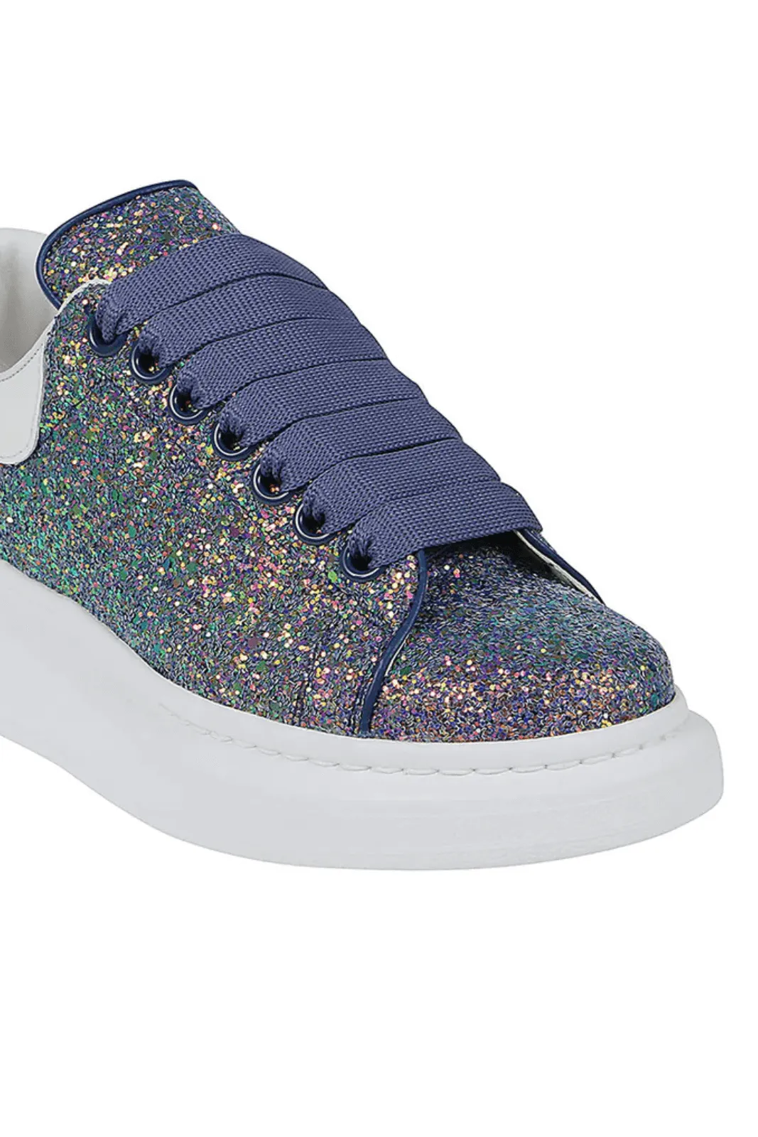 Alexander McQueen Full Glitter Multicolor Oversized Woman Sneakers