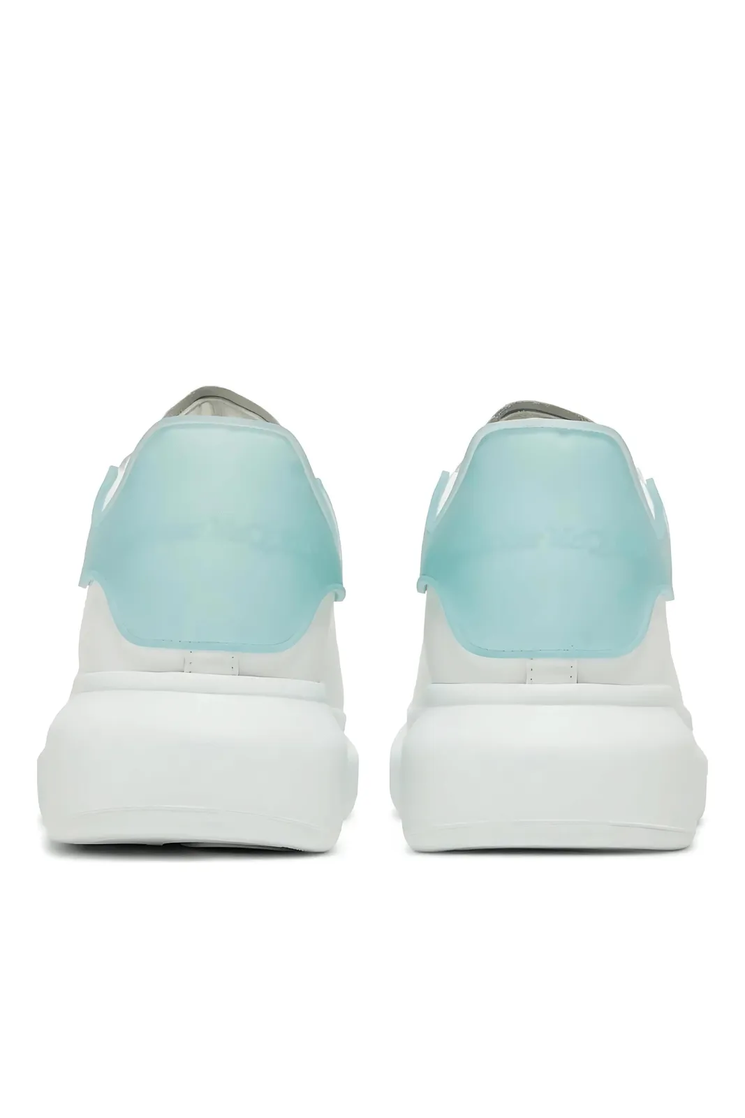 Alexander McQueen Logo Detailed Lace-Up Sneakers White/Baby Blue