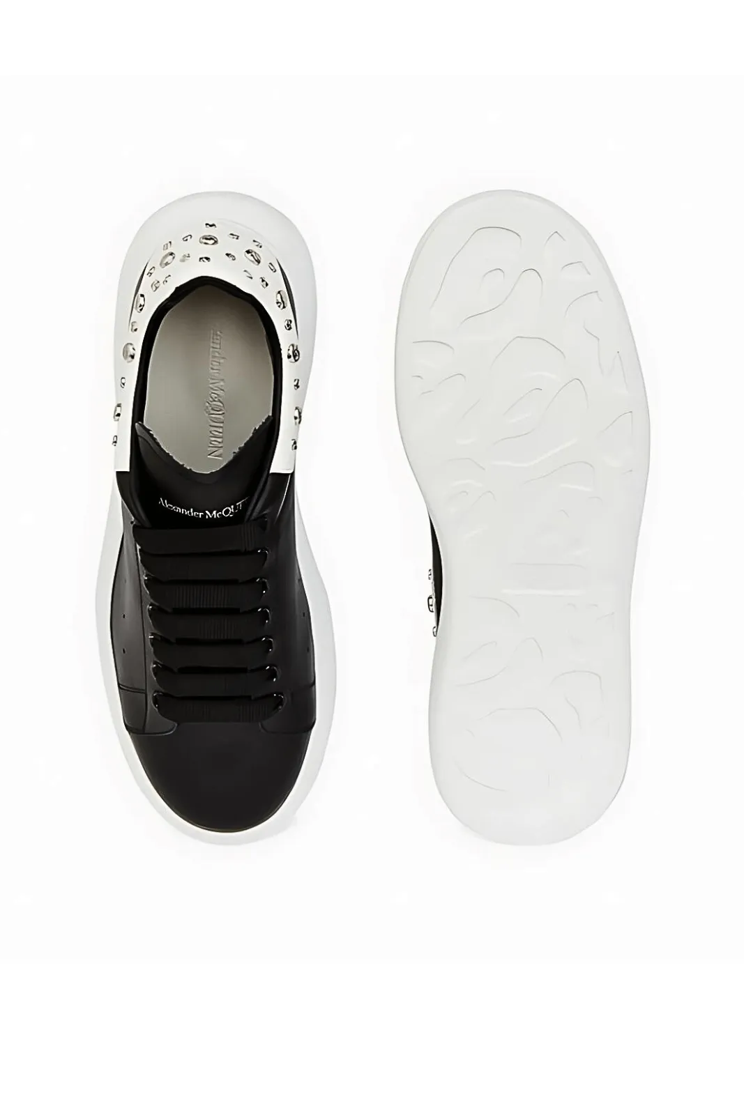 Alexander McQueen Oversized Black White Studded Sneakers