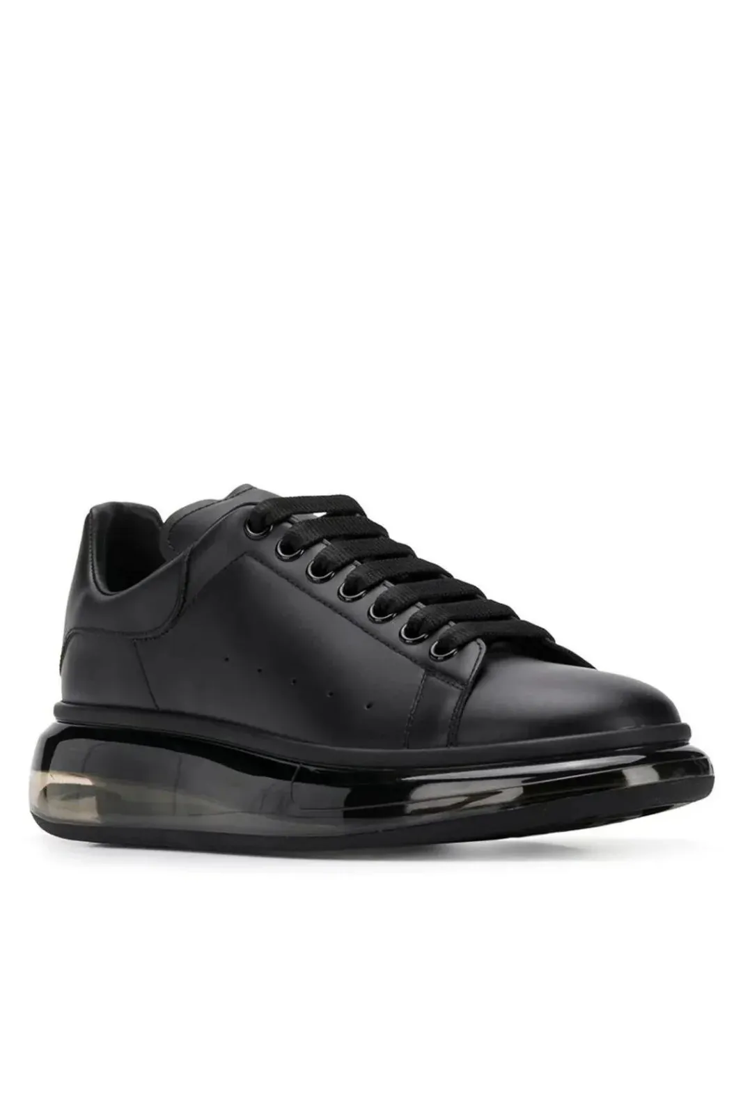 Alexander McQueen Oversized Low-Top Black Clear Sole Woman Sneakers