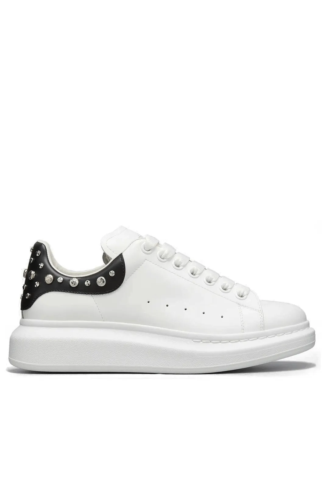 Alexander McQueen Oversized Sneakers White Black Studded