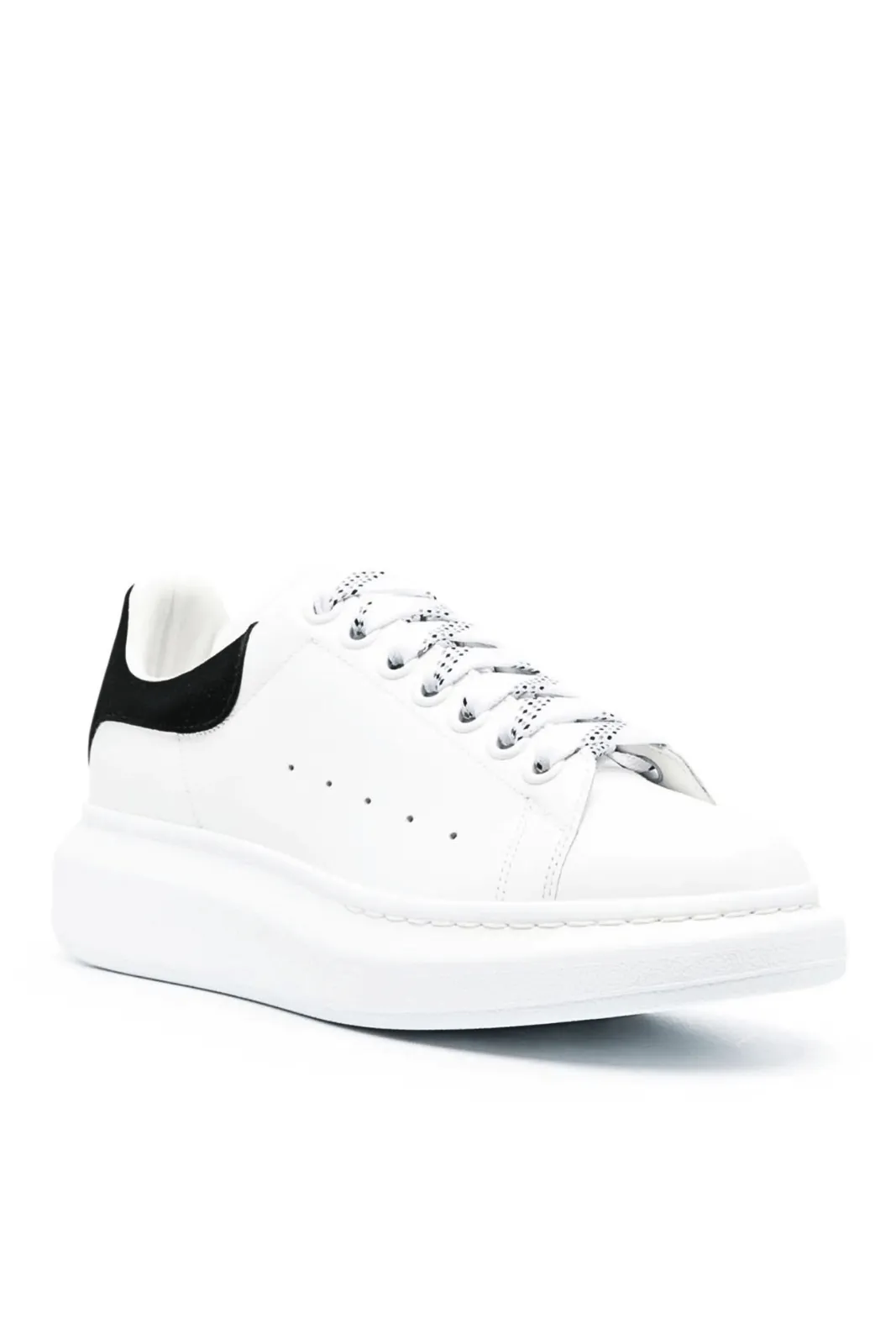 Alexander McQueen Oversized White Black suede low-top sneakers