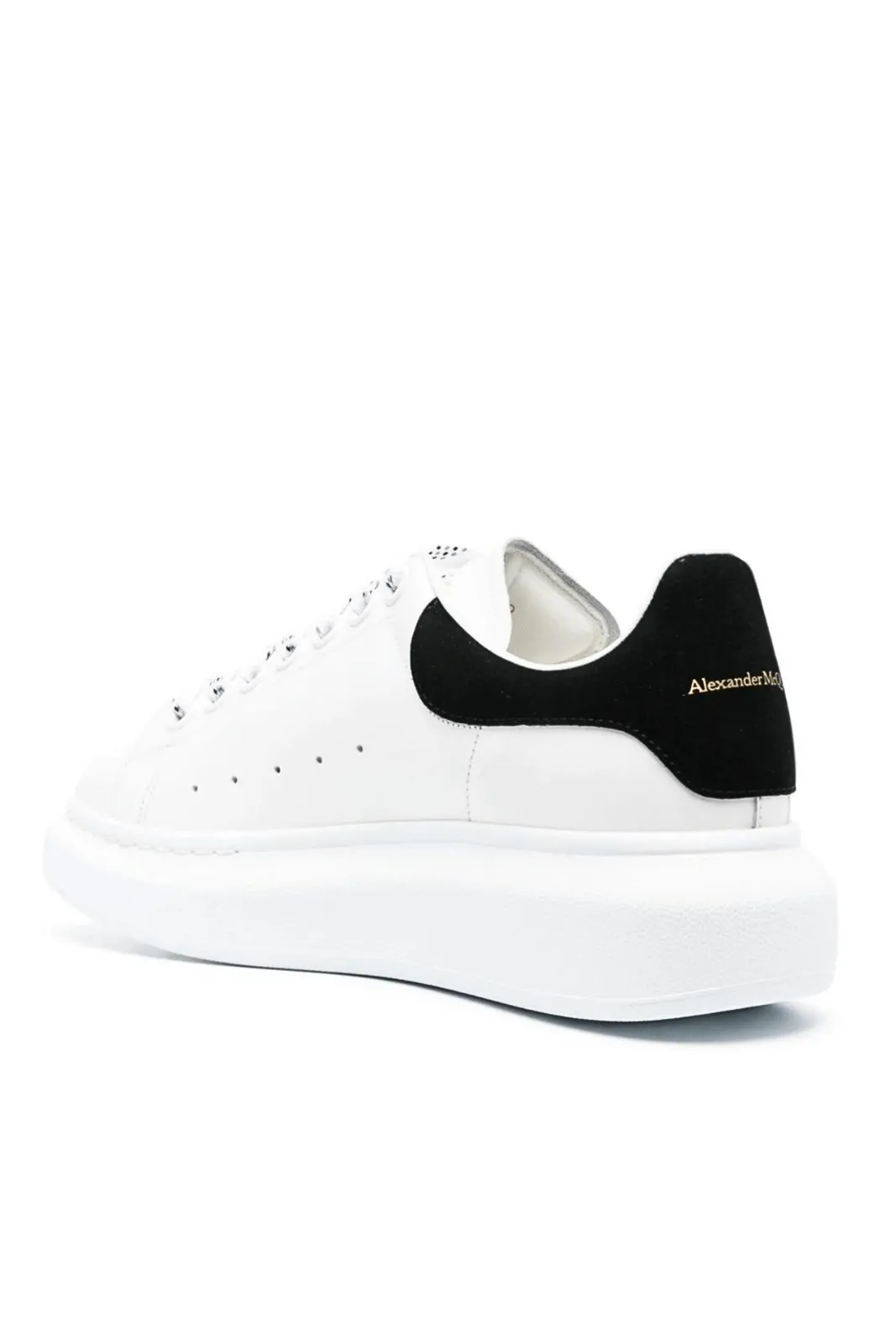 Alexander McQueen Oversized White Black suede low-top sneakers