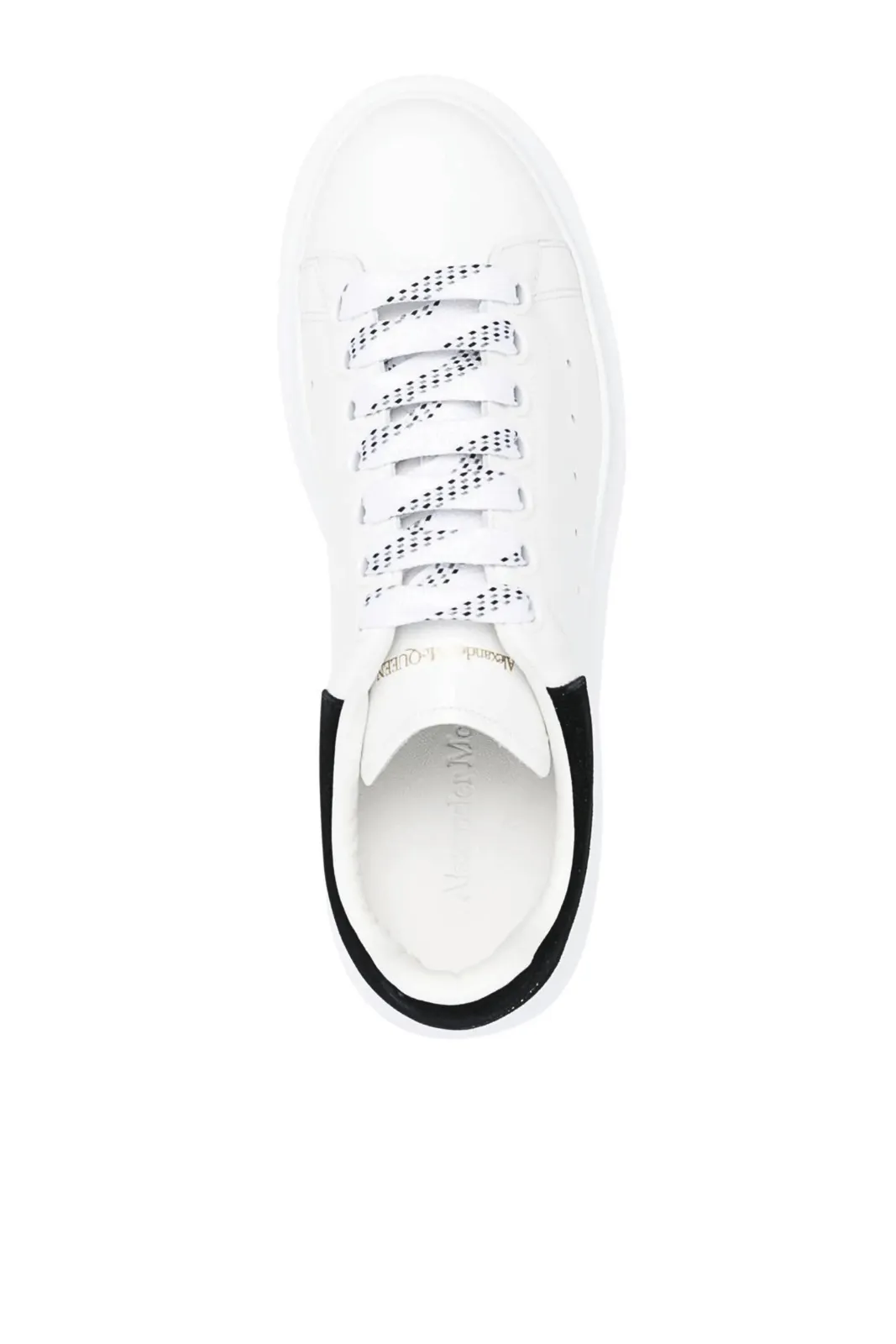 Alexander McQueen Oversized White Black suede low-top sneakers