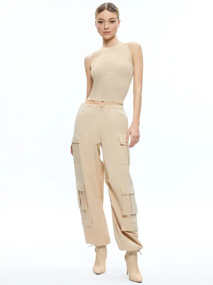 Alice + Olivia - Shara Parachute Pants - Almond