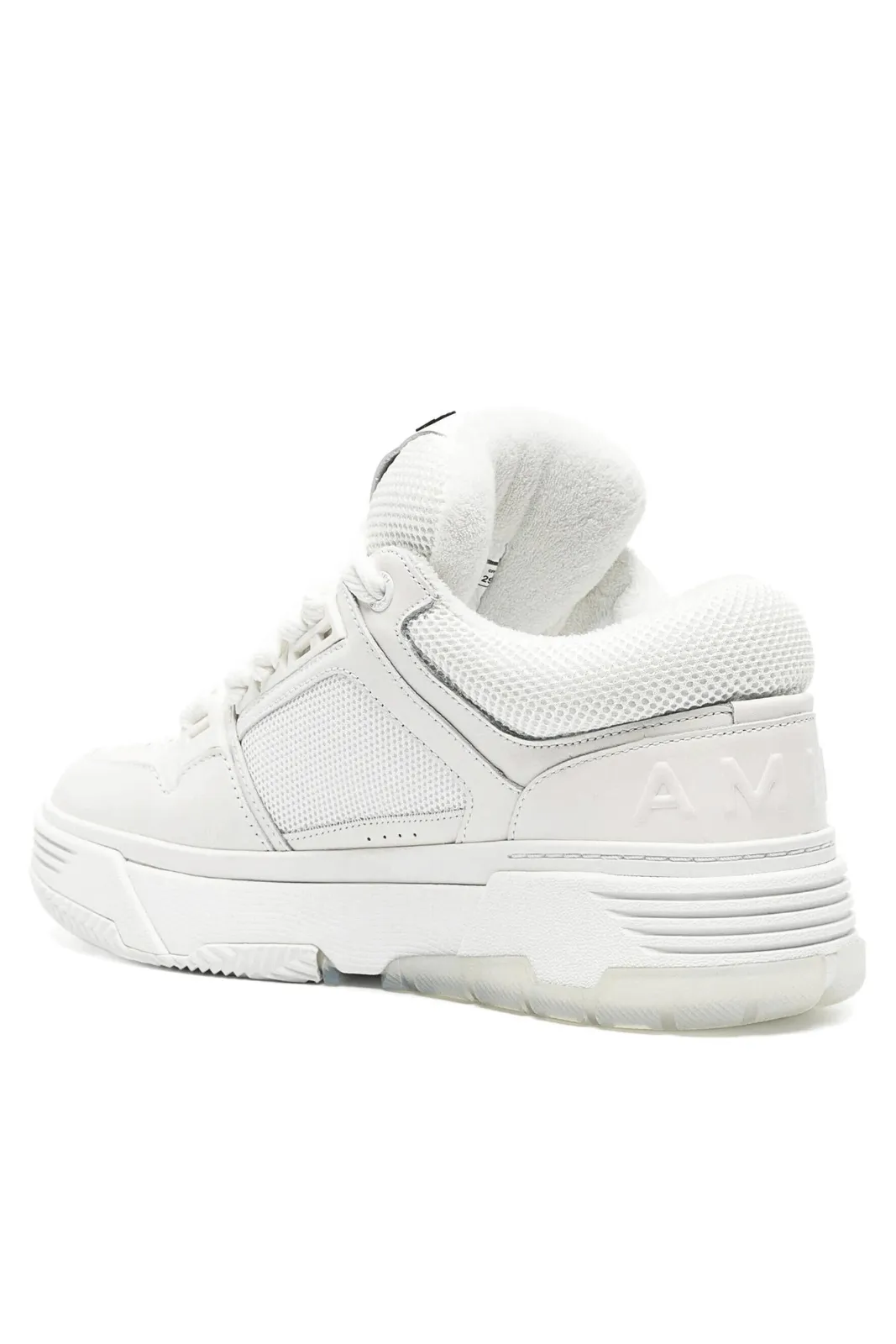 Amiri MA-1 leather-trim mesh man sneakers white