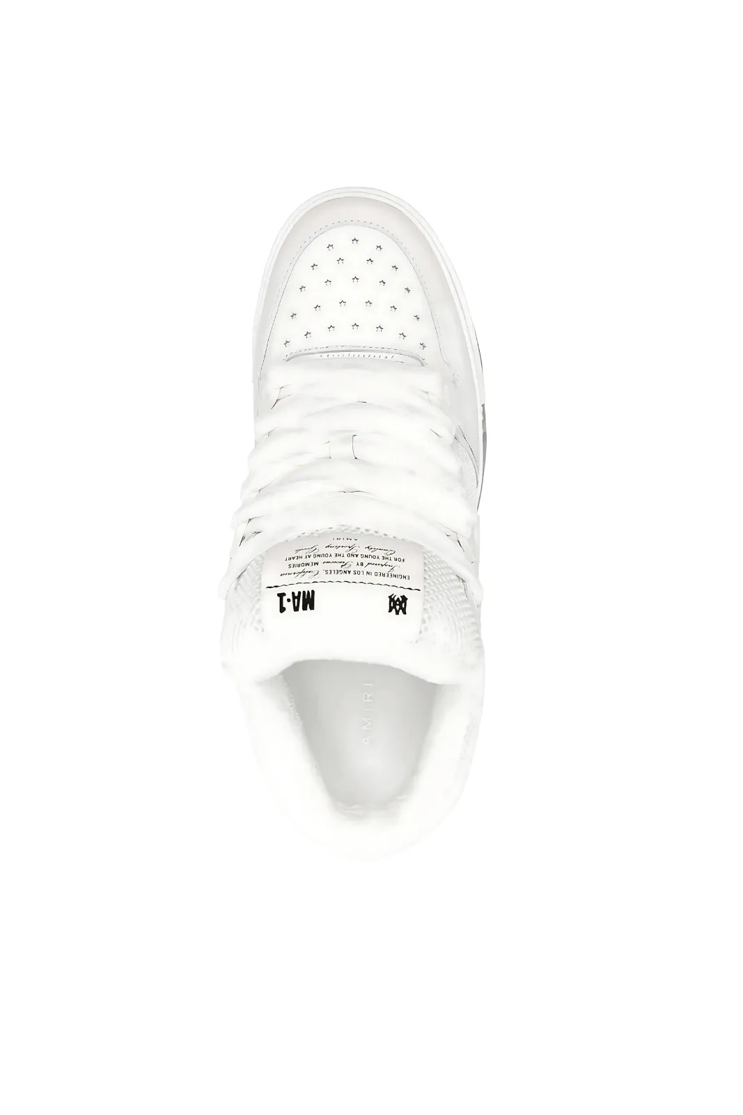 Amiri MA-1 leather-trim mesh man sneakers white