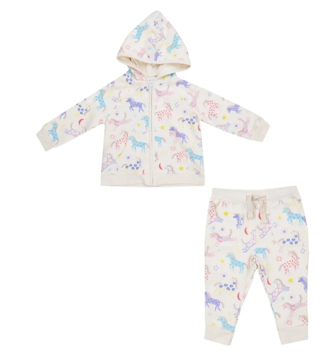 Angel Dear Hoodie And Jogger- Fun Unicorns