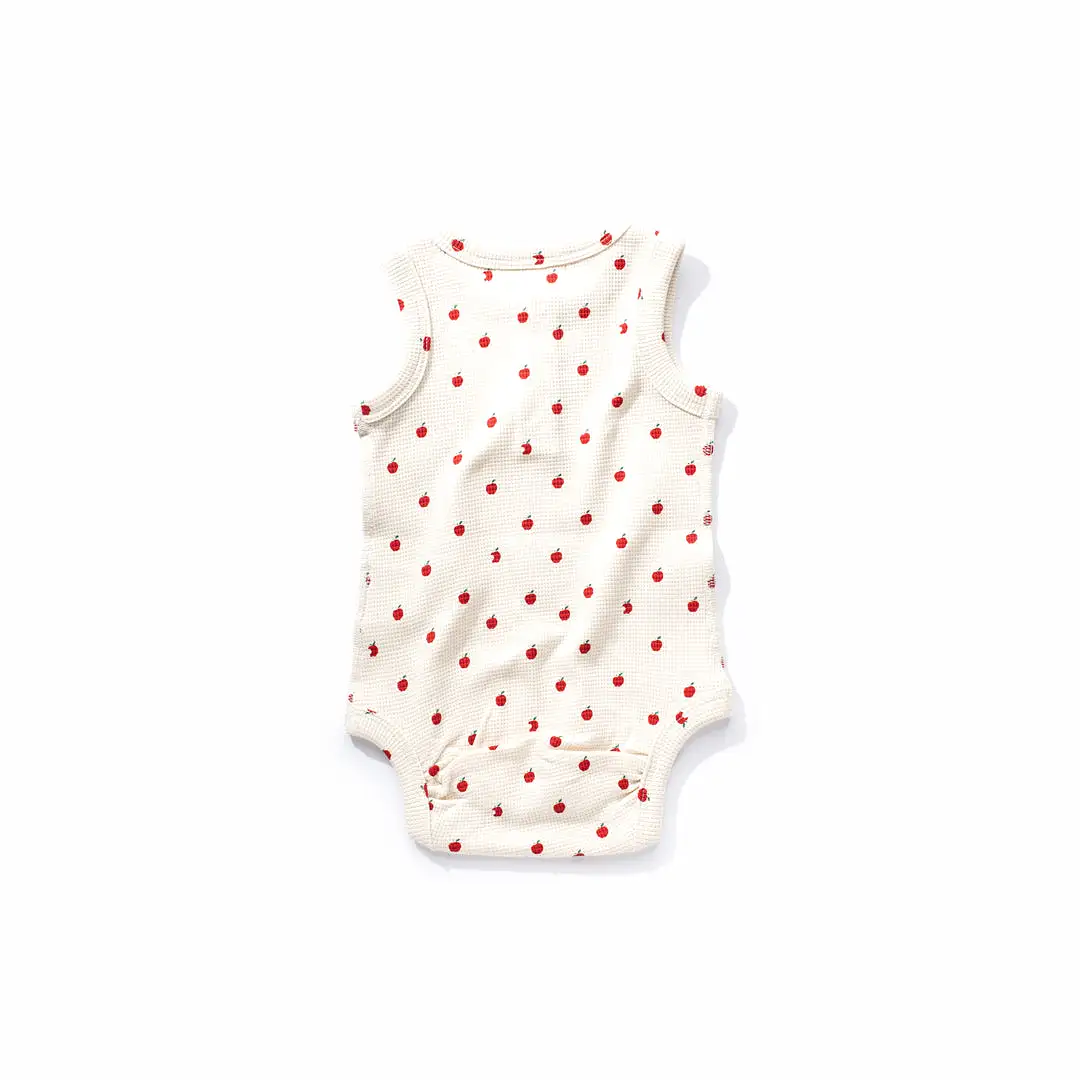 Apple Waffle Tank Bodysuit