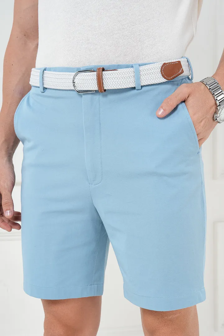 Arctic Blue Stretch Chino Shorts