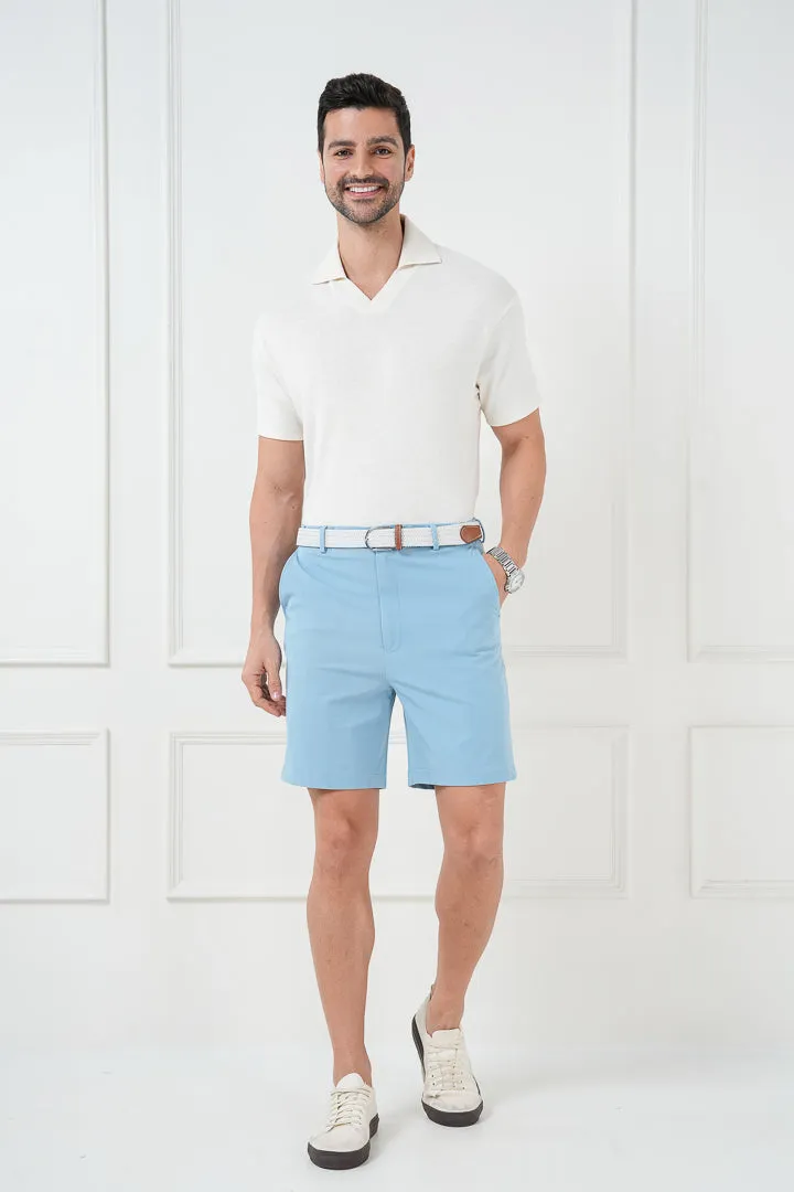 Arctic Blue Stretch Chino Shorts