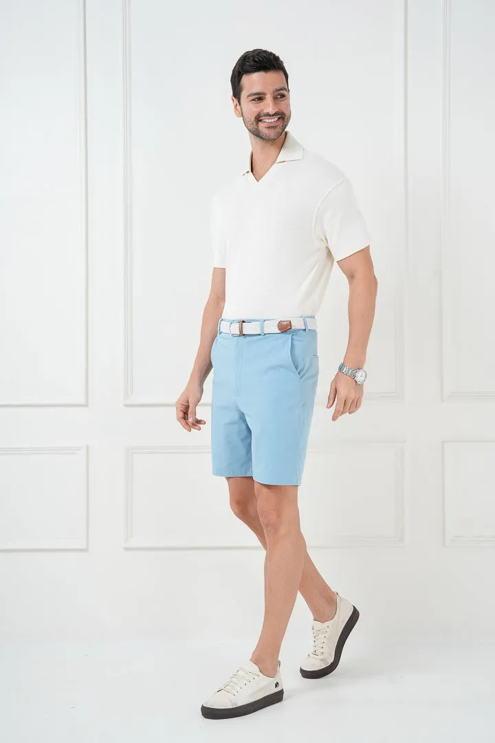 Arctic Blue Stretch Chino Shorts