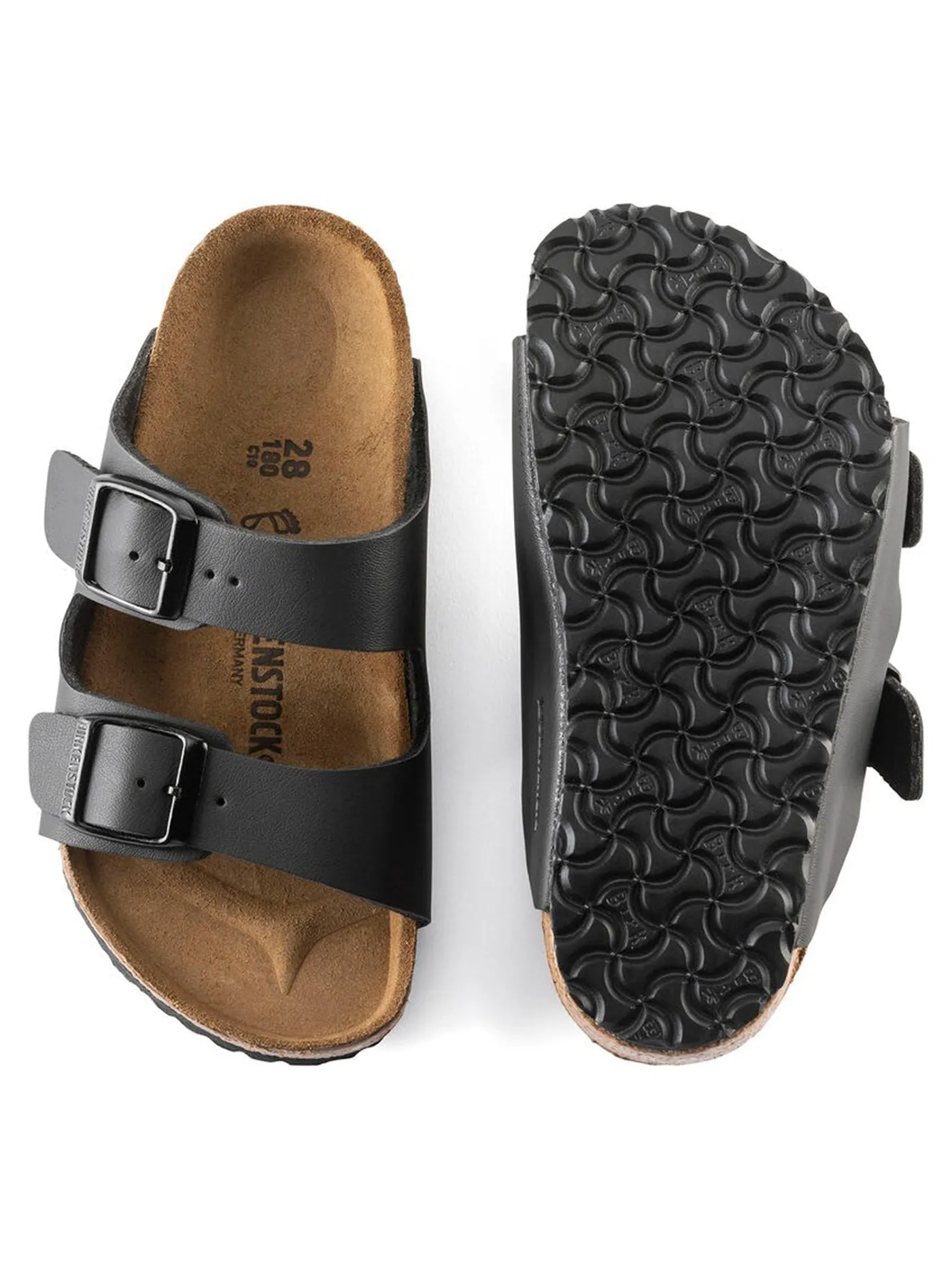 Arizona Birko-flor N Black Sandals (Little Kids)