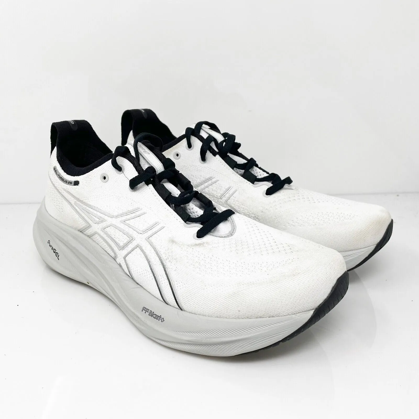 Asics Mens Gel Nimbus 24 1011B893 White Running Shoes Sneakers Size 10