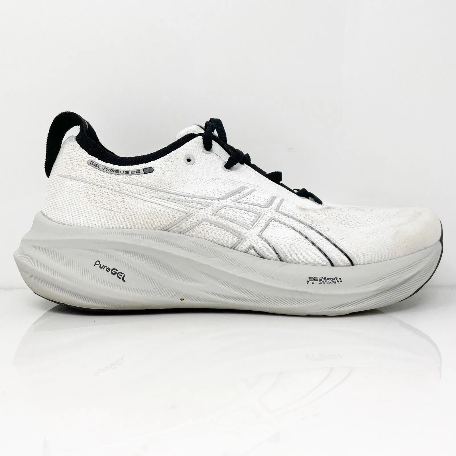 Asics Mens Gel Nimbus 24 1011B893 White Running Shoes Sneakers Size 10