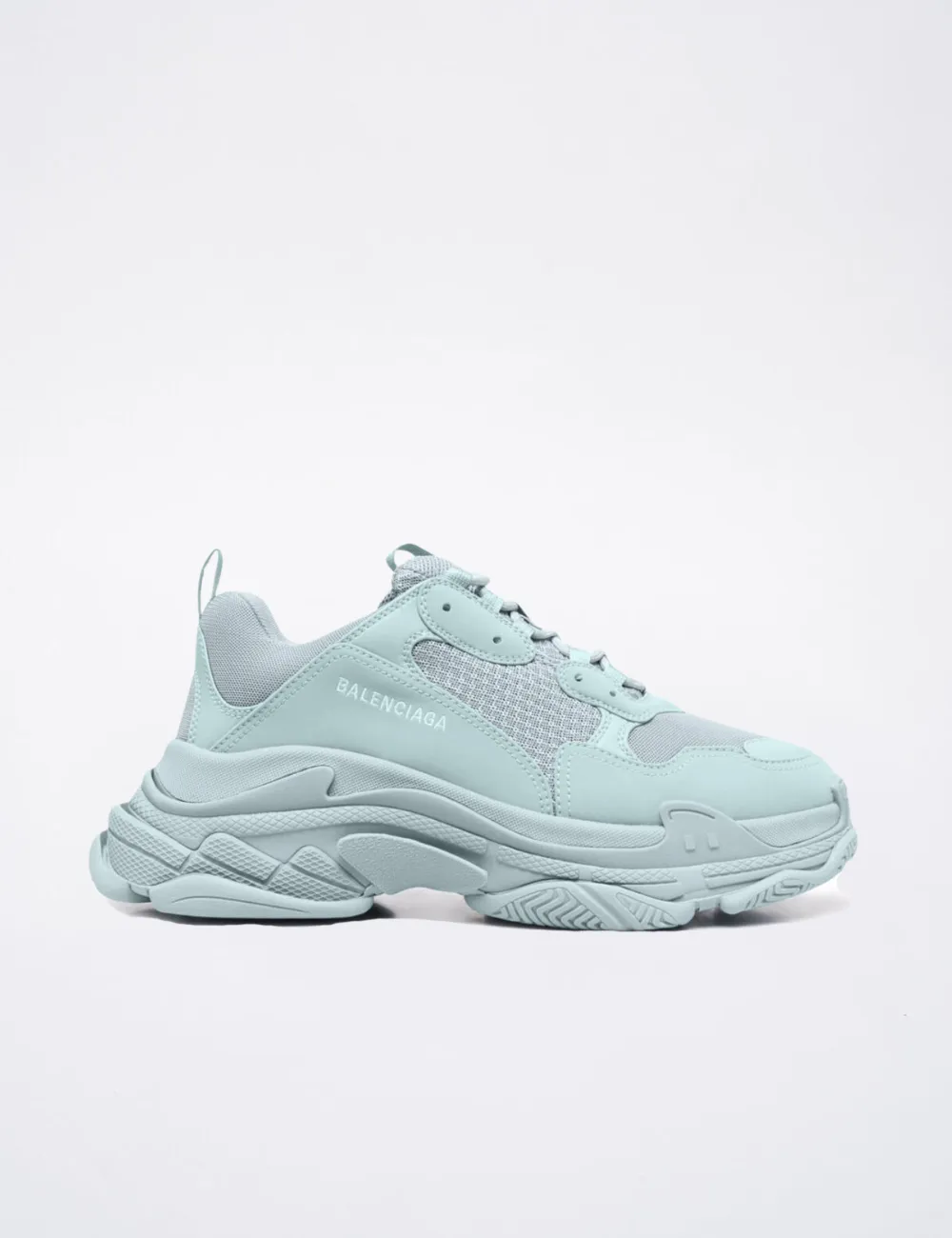 Balenciaga Triple S low-top sneakers light blue