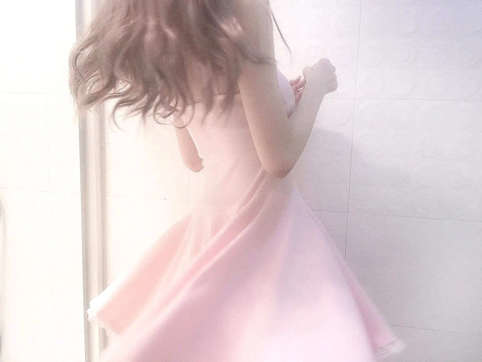 ballet style pink slip dress