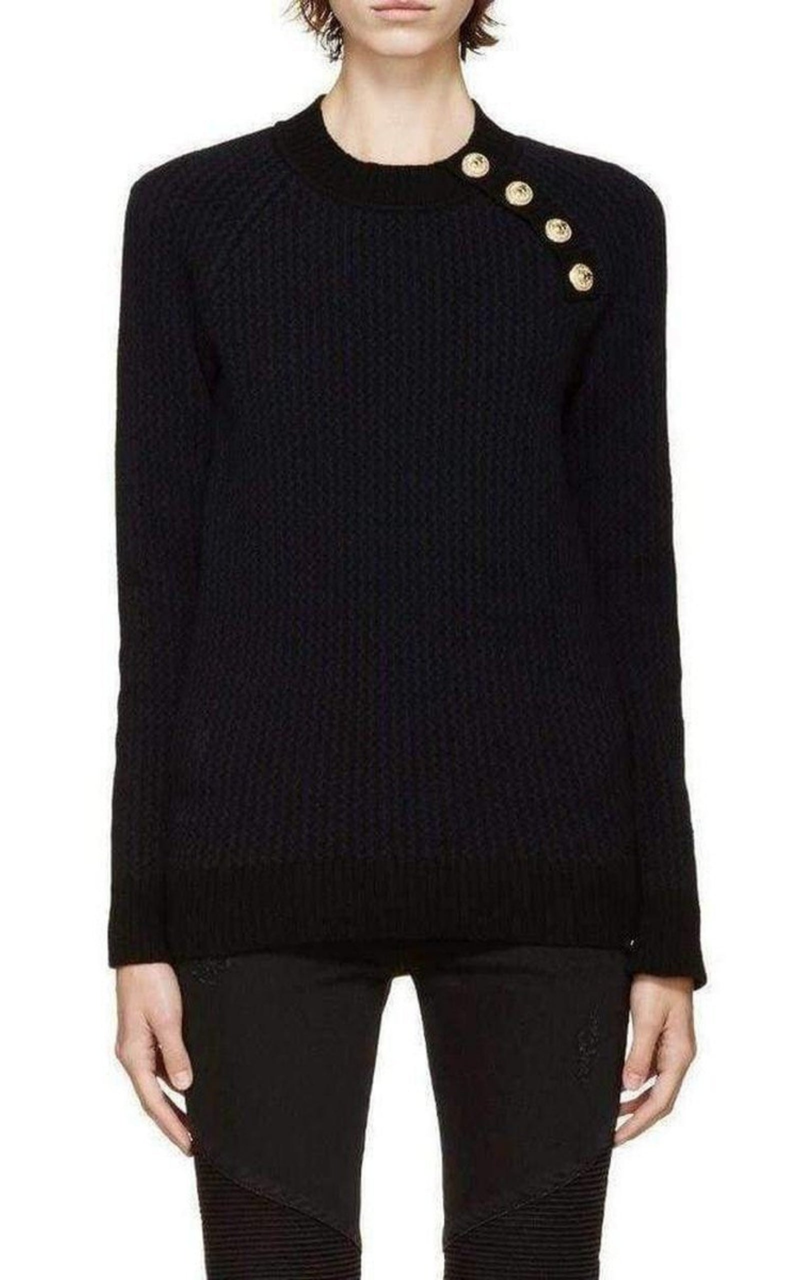 BALMAIN  |Merino Wool Crew Neck Pullover