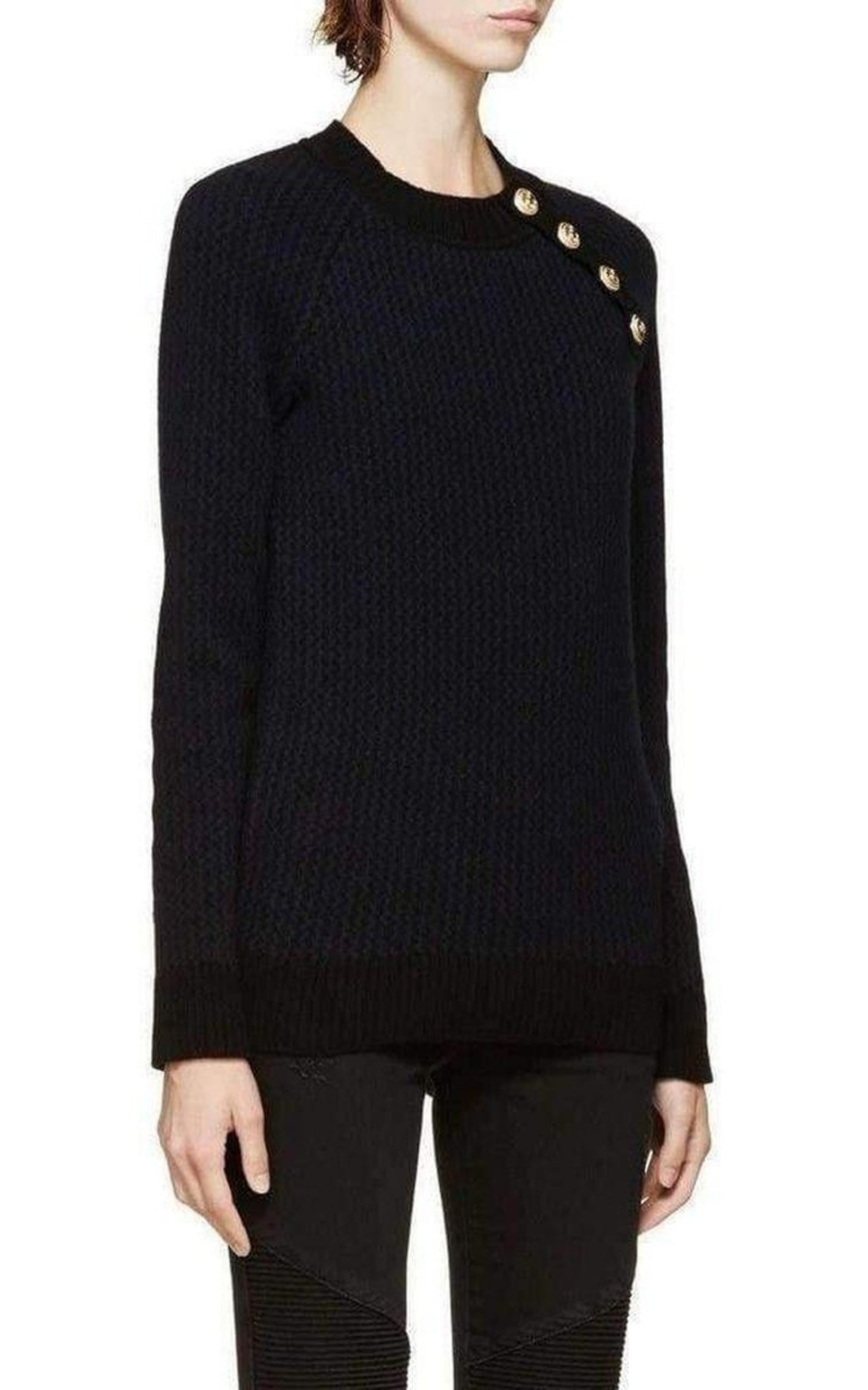 BALMAIN  |Merino Wool Crew Neck Pullover