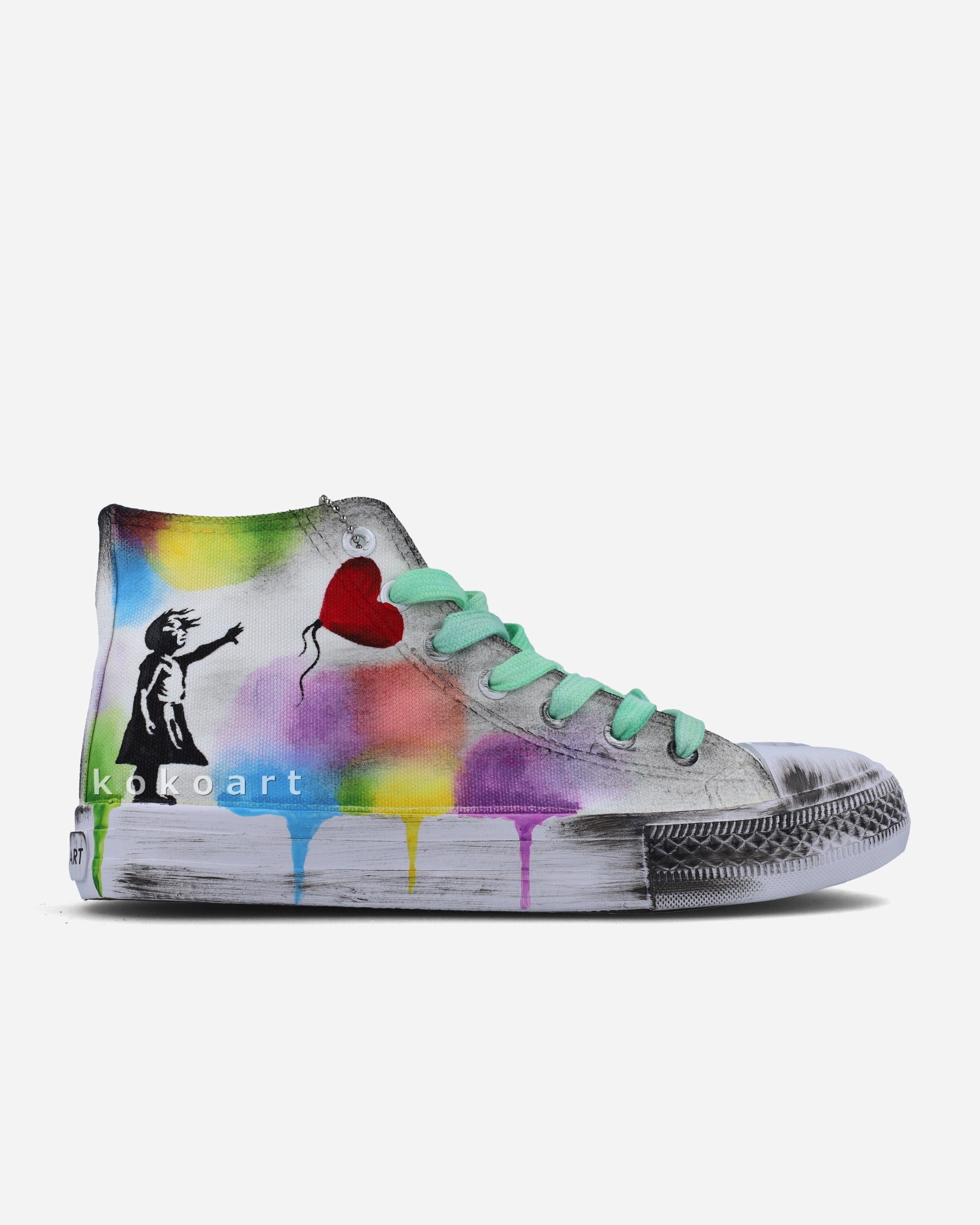 Banksy Colourful Hand Painted Shoes