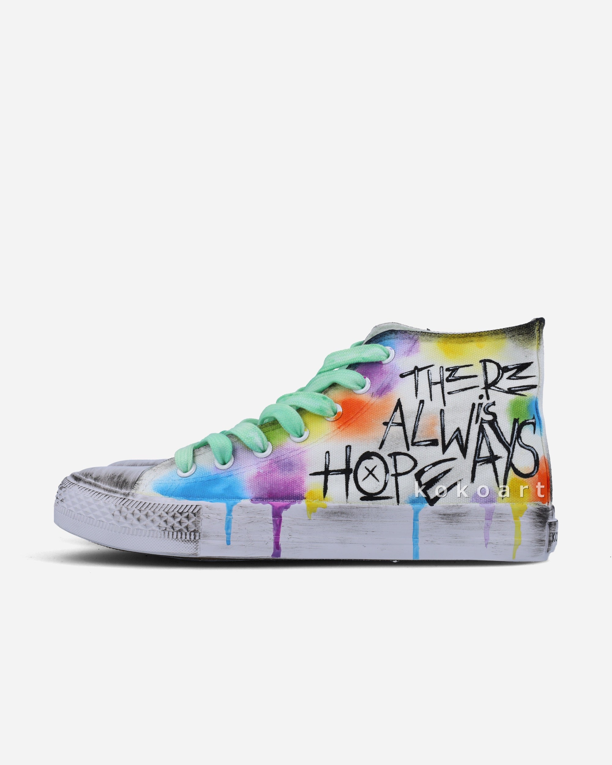 Banksy Colourful Hand Painted Shoes