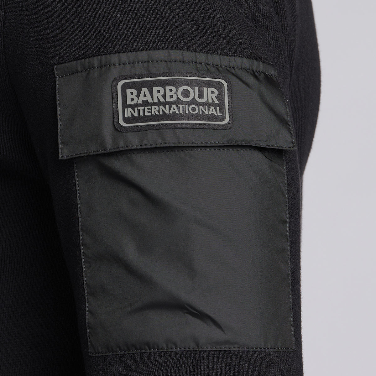 Barbour International - Swift Knit Zip Up Hoodie in Black