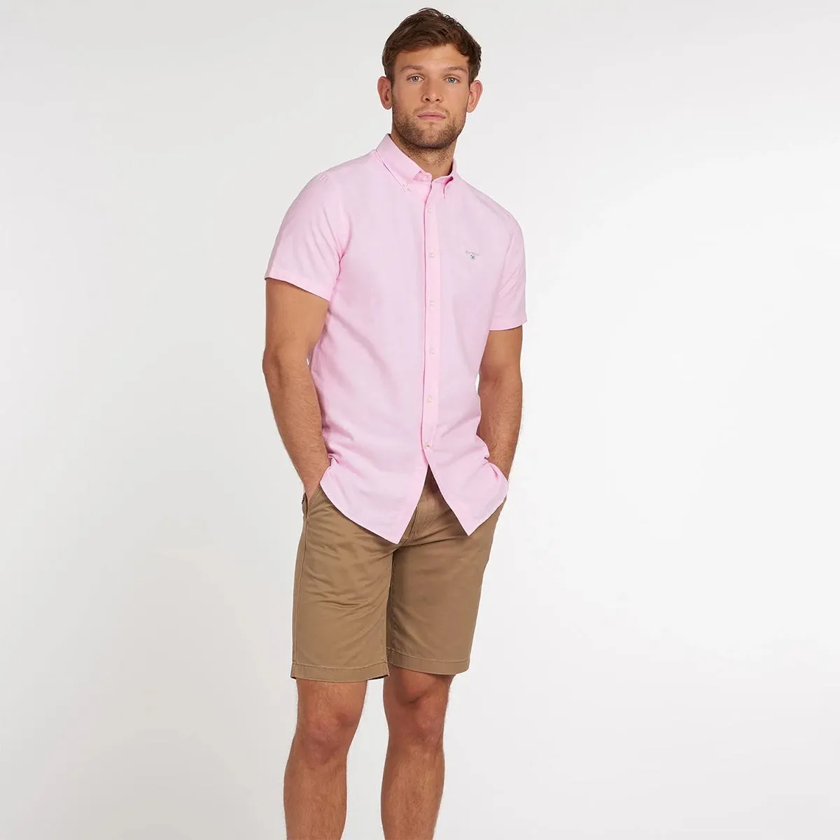 Barbour - Oxford 3 Tailored Fit SS Shirt in Pink