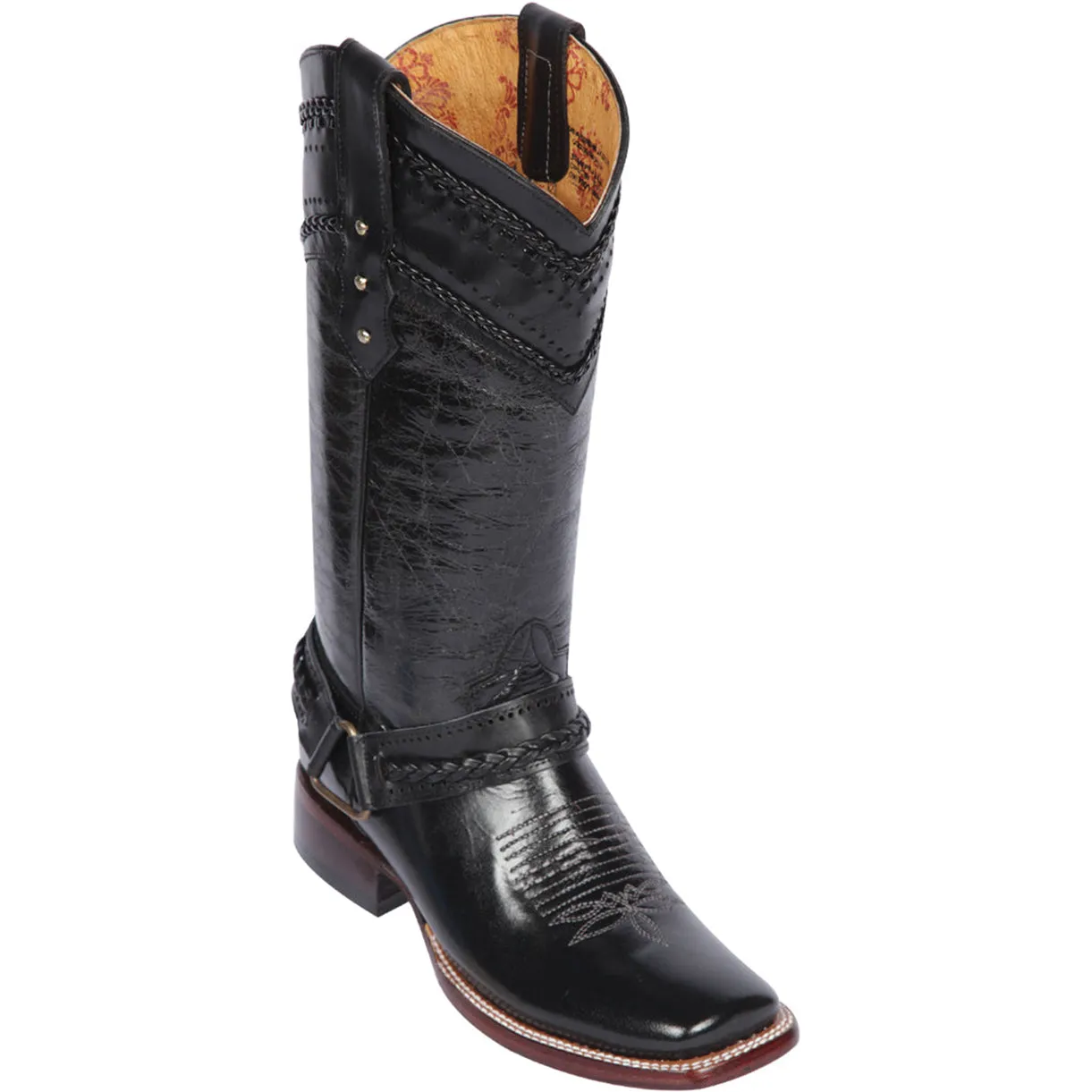 Black Square Toe Cowgirl Boot