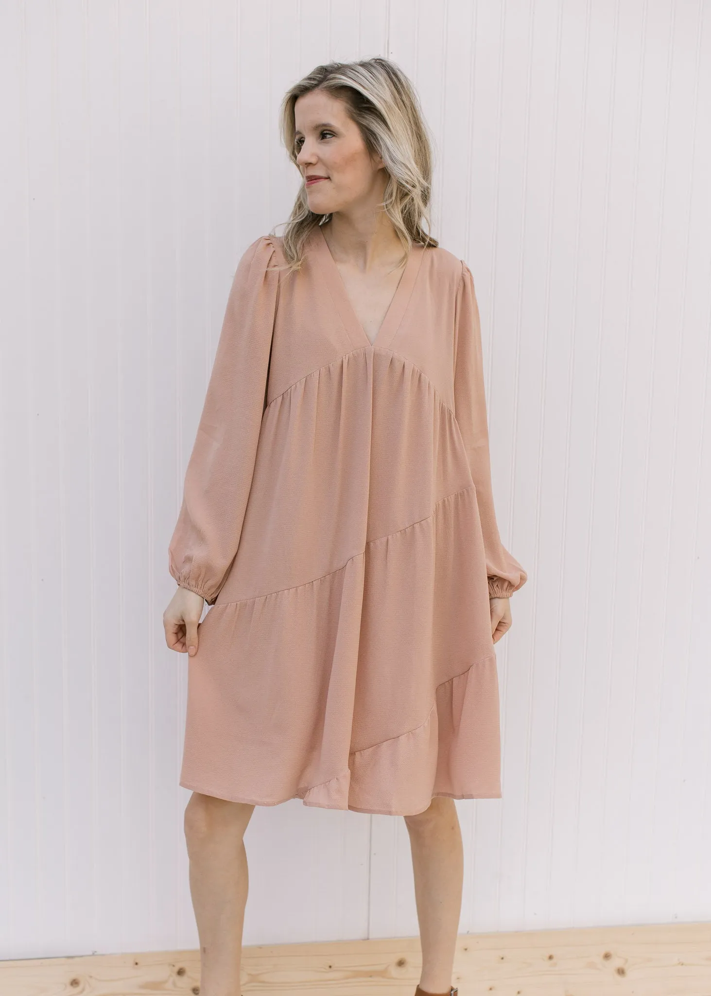 Blushes Cross Hem Dress