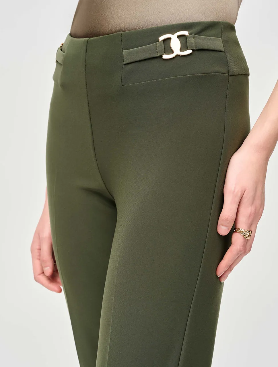 Bonded Silk Straight Leg Pants | Joseph Ribkoff