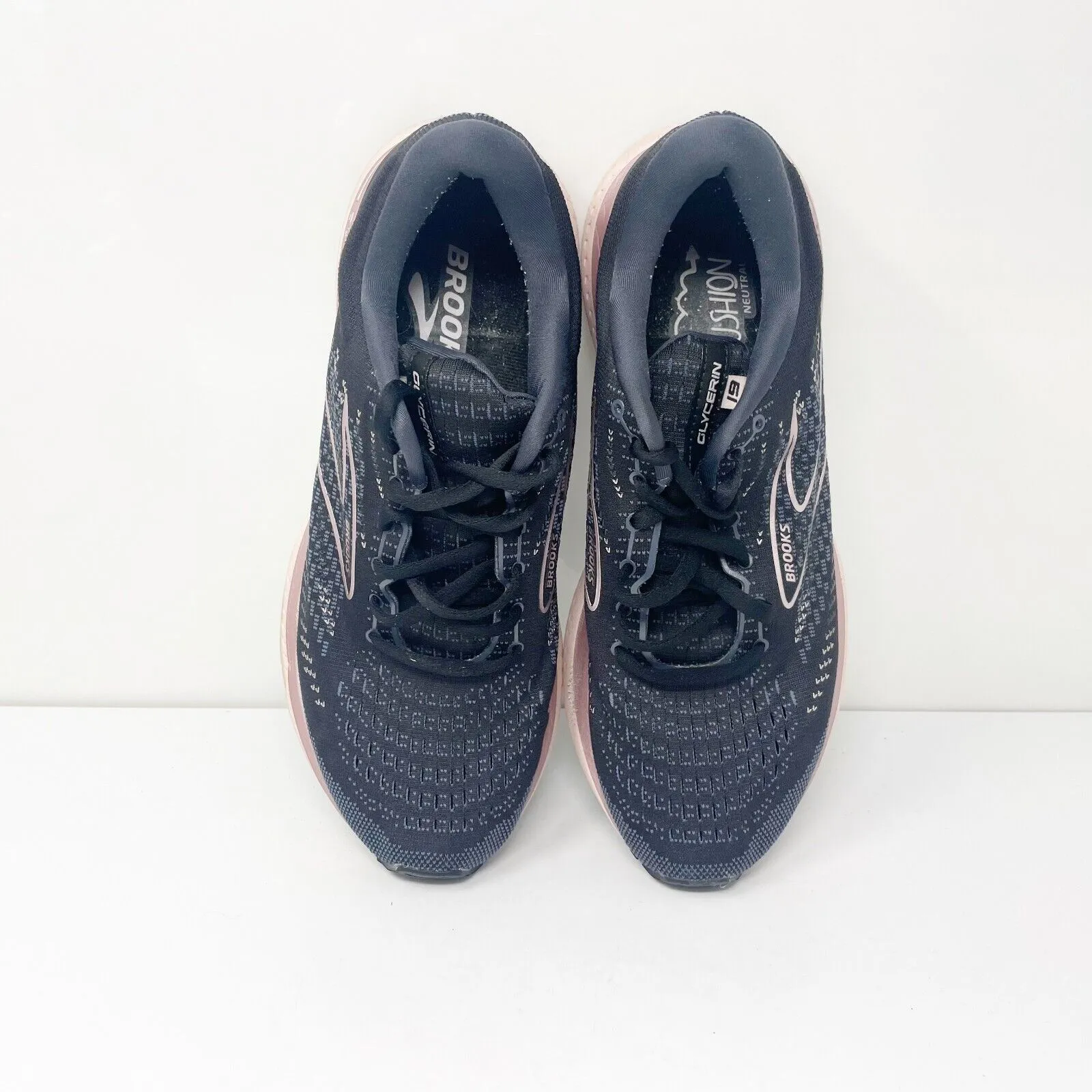 Brooks Womens Glycerin 19 1203431B074 Black Running Shoes Sneakers Size 10.5 B