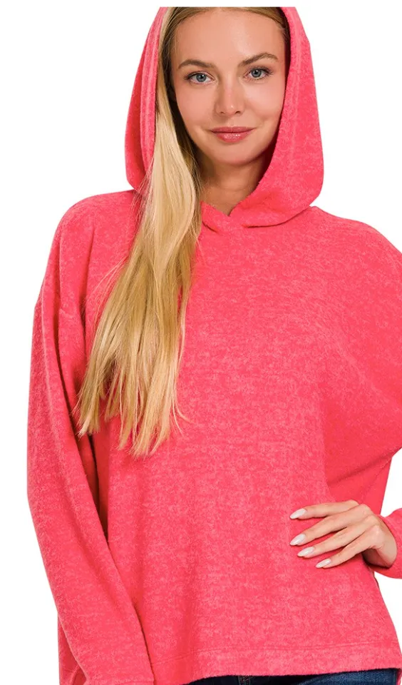 Brushed Melange Lightweight Ultra Comfy Hoodie