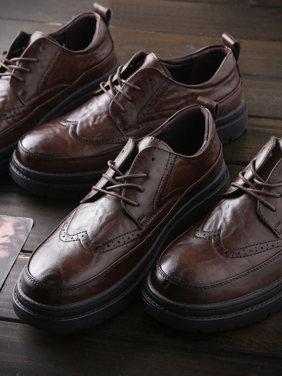 Business Men Cowhide Leather Shoes