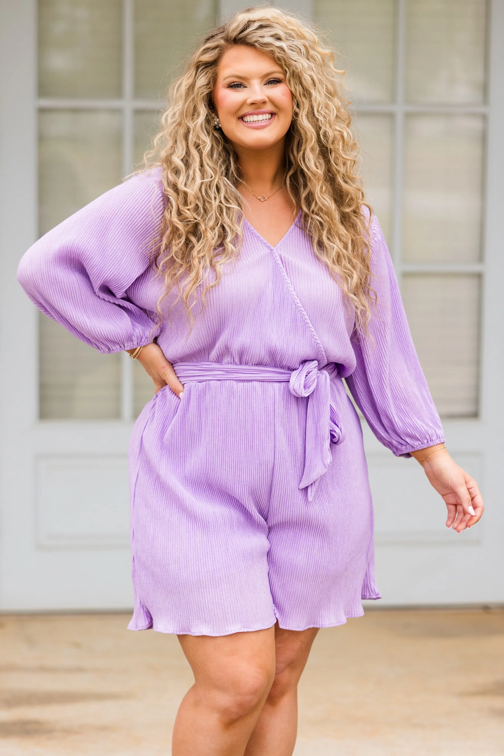 Call It Like I See It Romper, Lavender