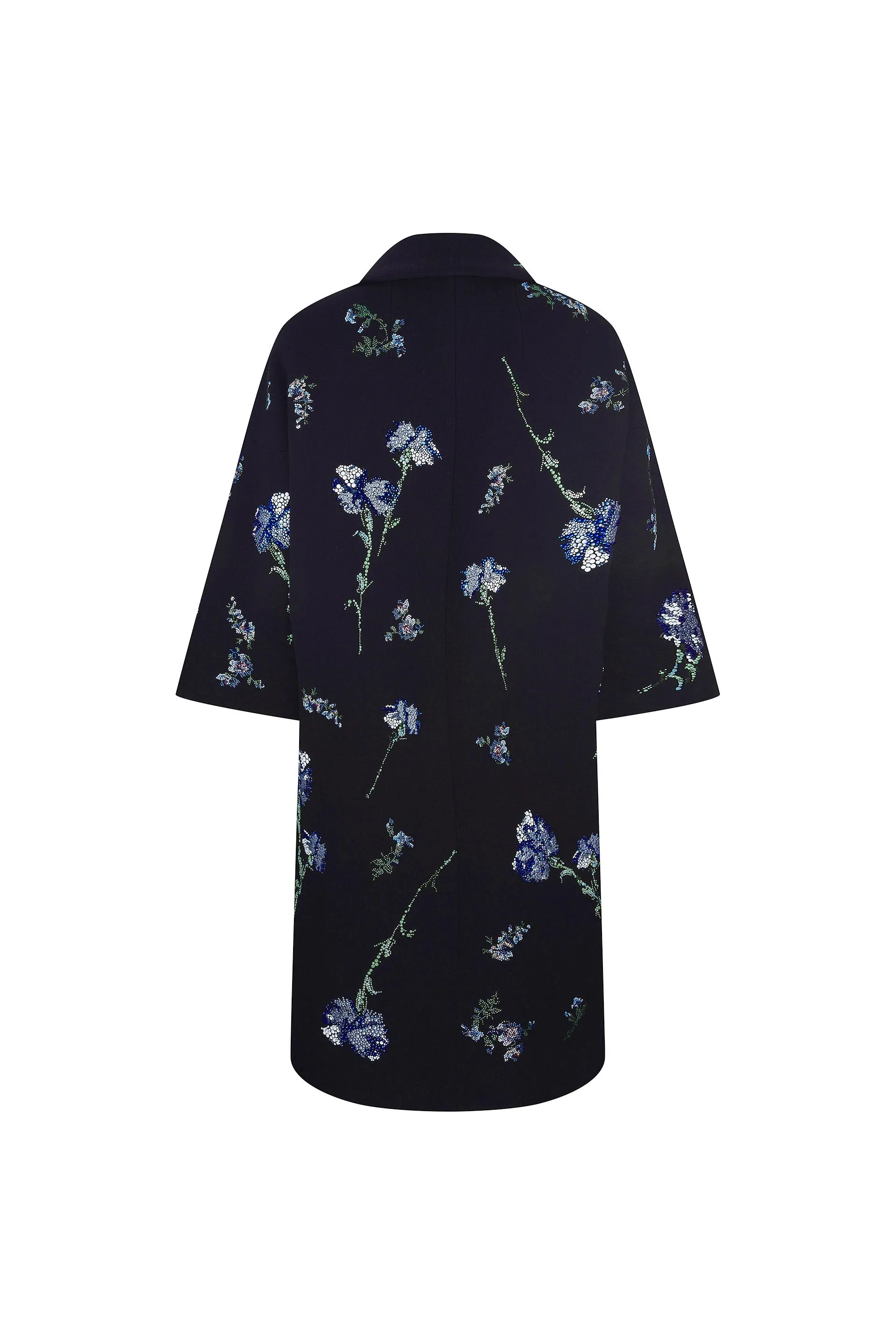 'CECIL BEATON BLUE CARNATION' PATCH POCKET COAT