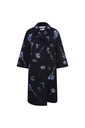 'CECIL BEATON BLUE CARNATION' PATCH POCKET COAT