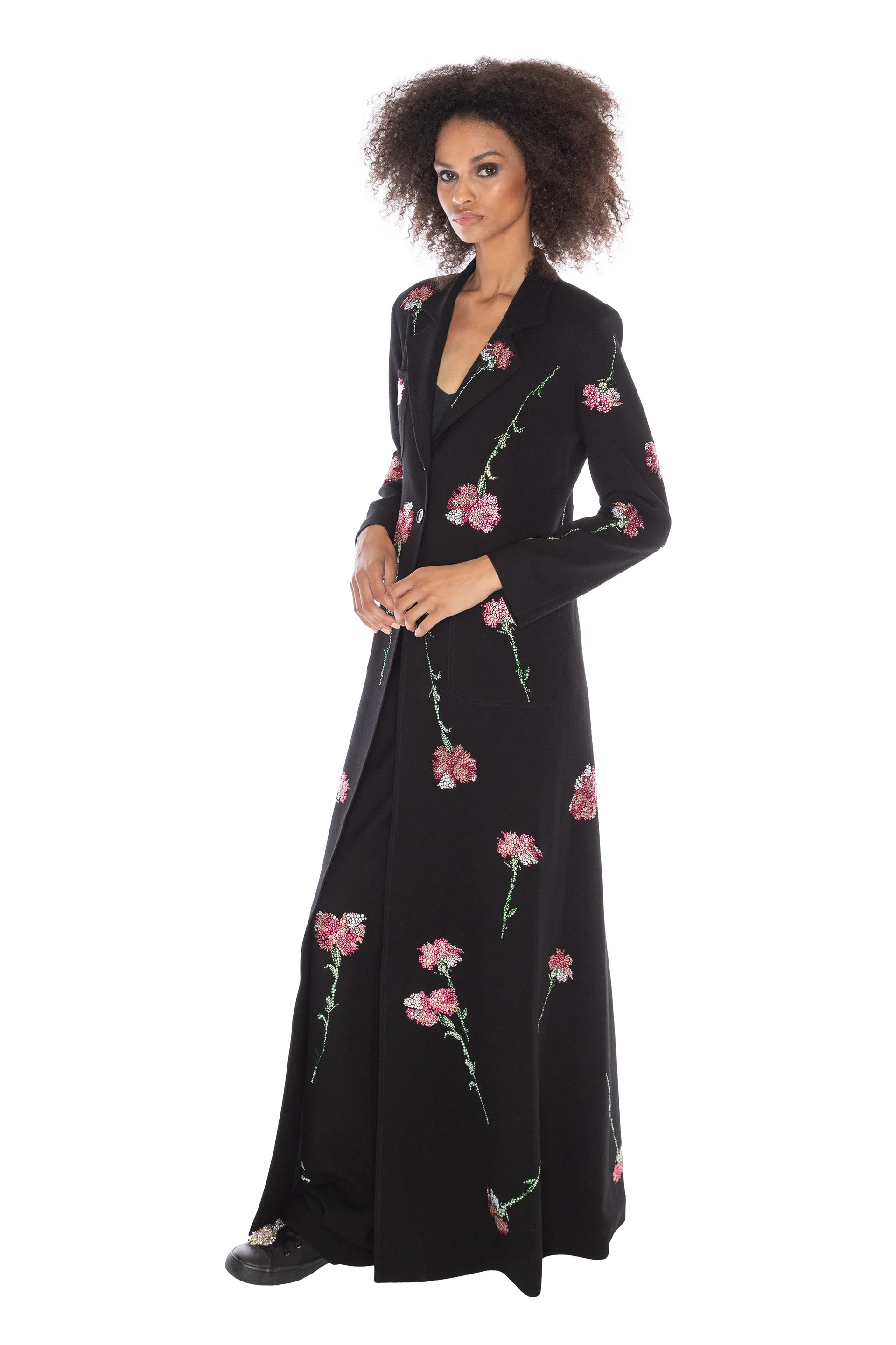 'CECIL BEATON PINK CARNATION' MAXI COAT