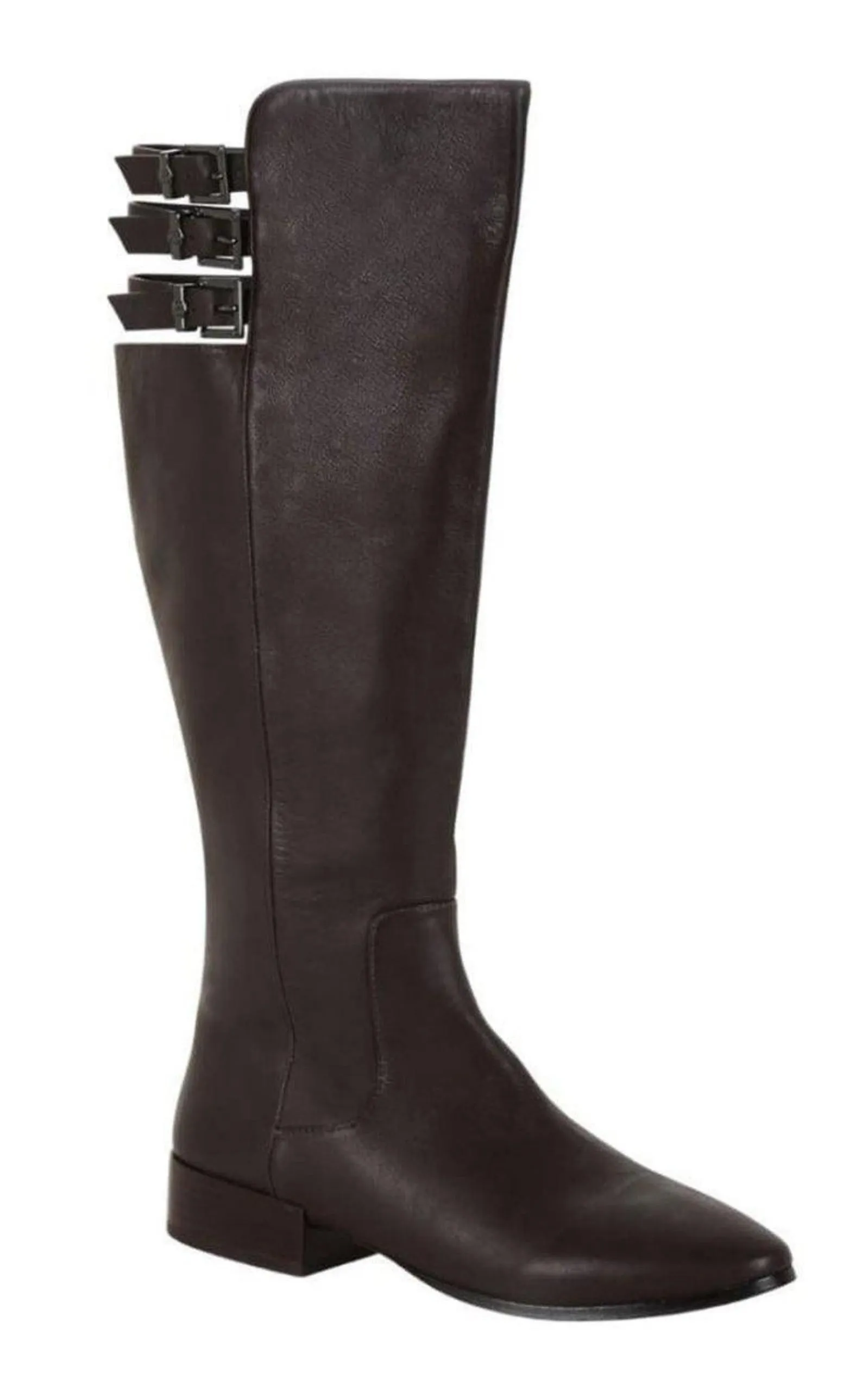 Central Brown Leather Riding Boots