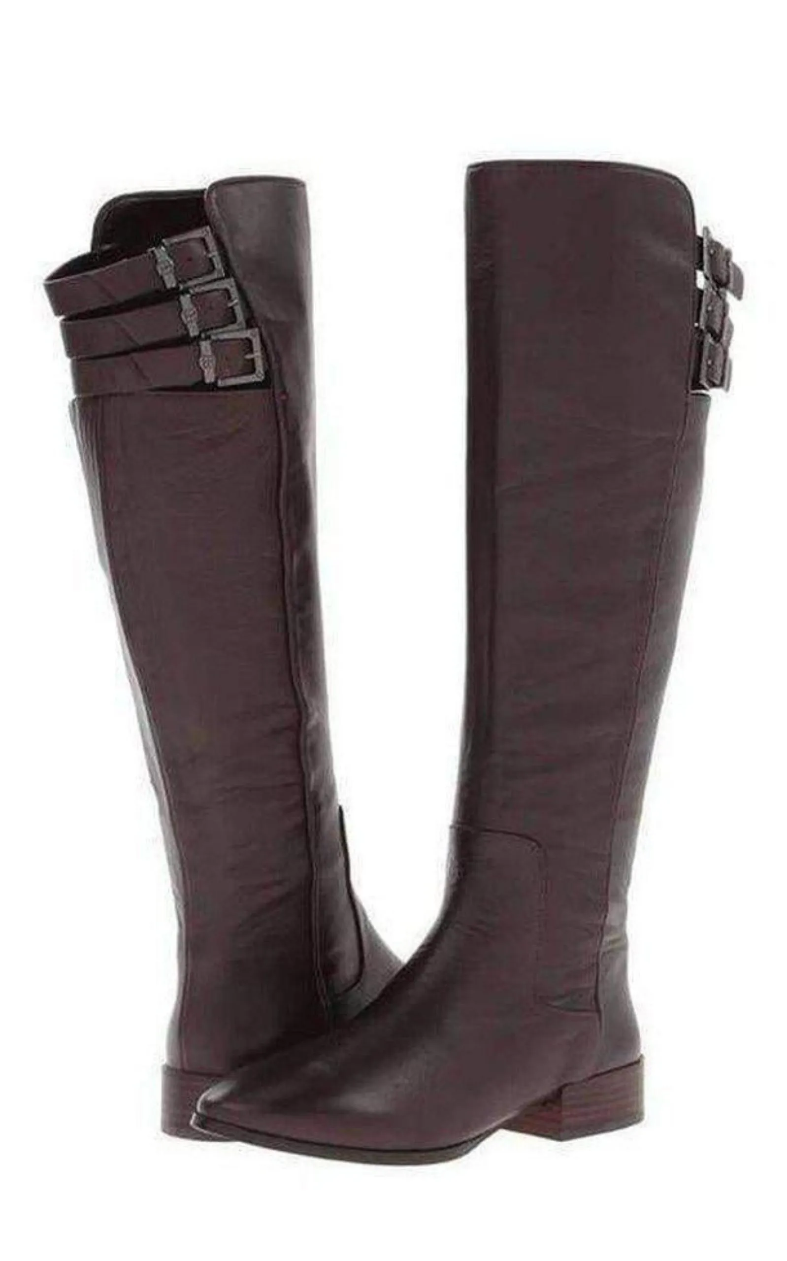 Central Brown Leather Riding Boots