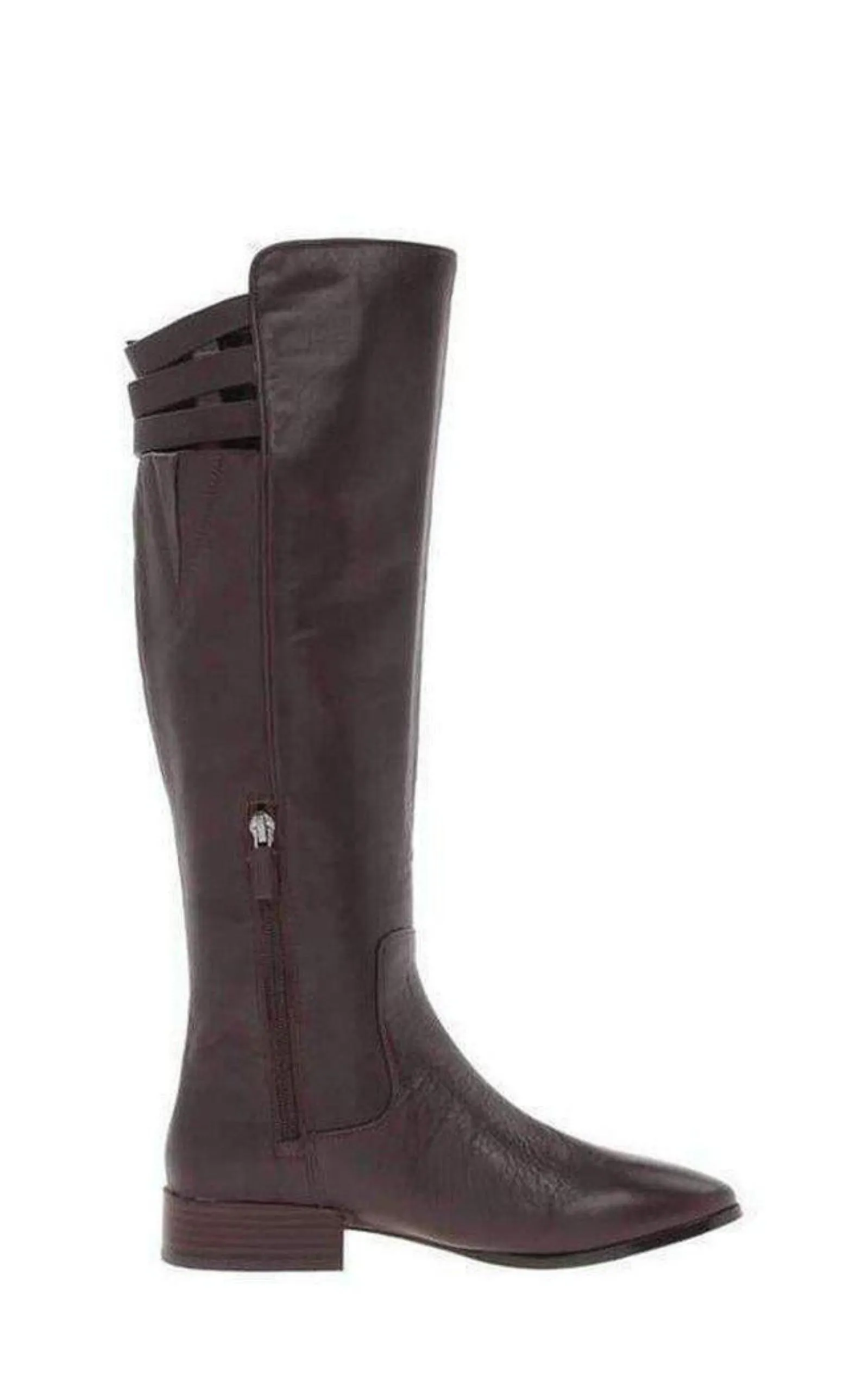 Central Brown Leather Riding Boots