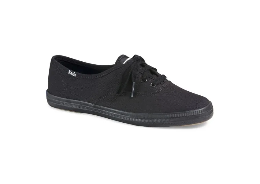 Champion Black Lace-Up Canvas Sneaker