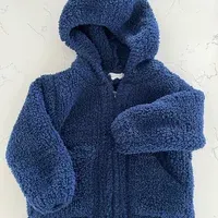 Chenille Hoodie / Navy Blue