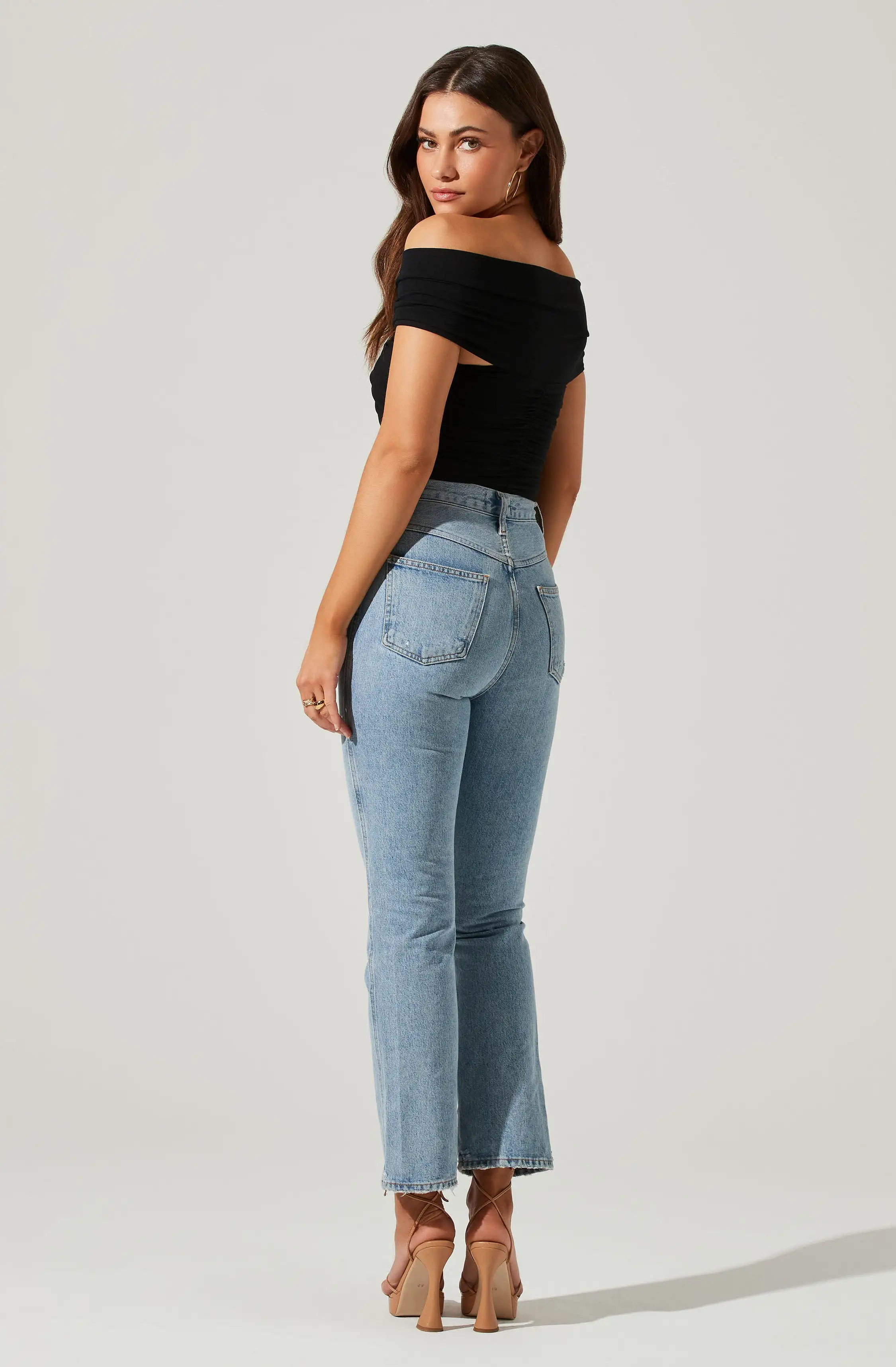 Cornelia Ruched Off Shoulder Bodysuit