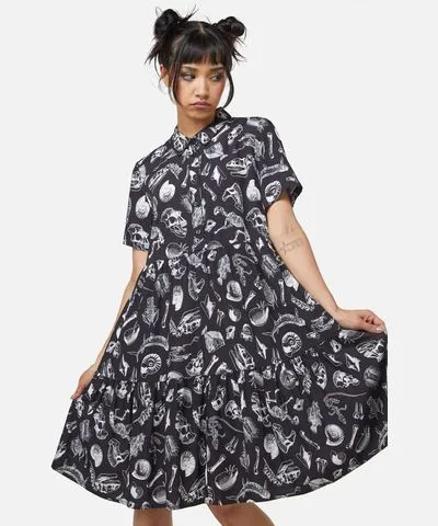 Dangerfield Body Fossils Printed Dress