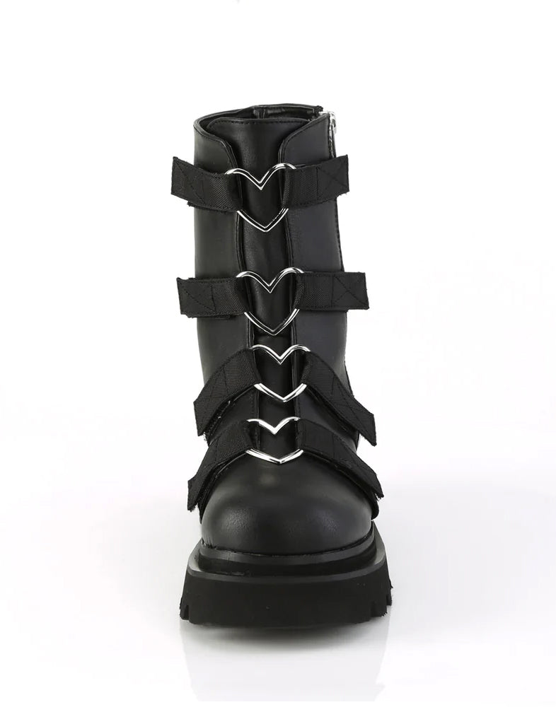 DEMONIA RENEGADE-50 - BLACK VEGAN LEATHER  PRE ORDER 