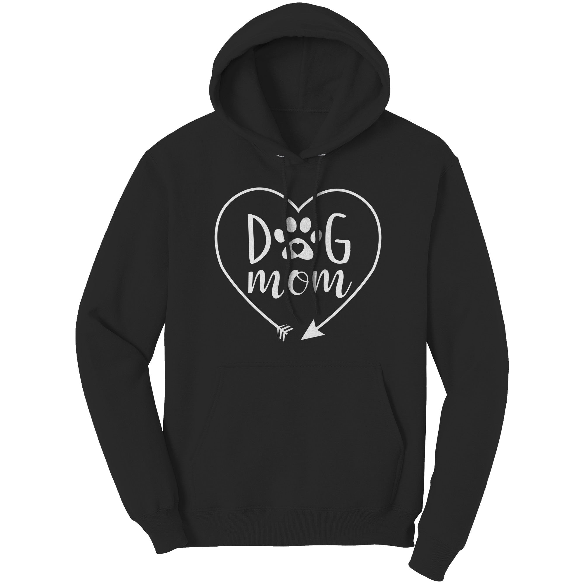 Dog Mom Heart Hoodie Sweatshirt